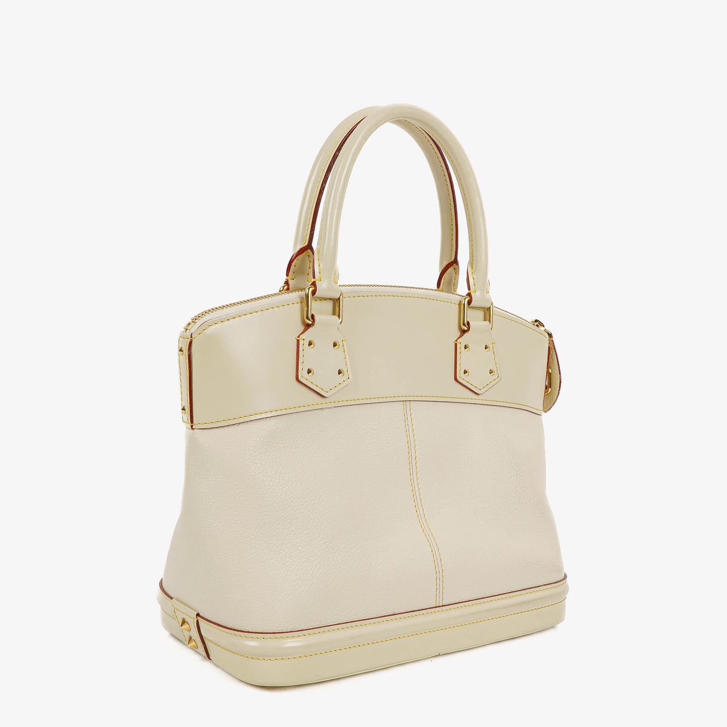 Louis Vuitton Lockit White Suhali Leather Bag