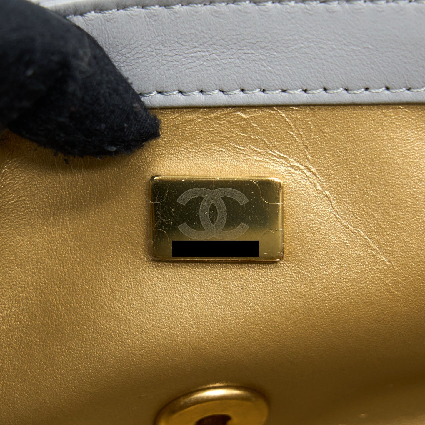 Chanel 21B Pearl Crush Mini Rectangular Flap Bag Lambskin Grey