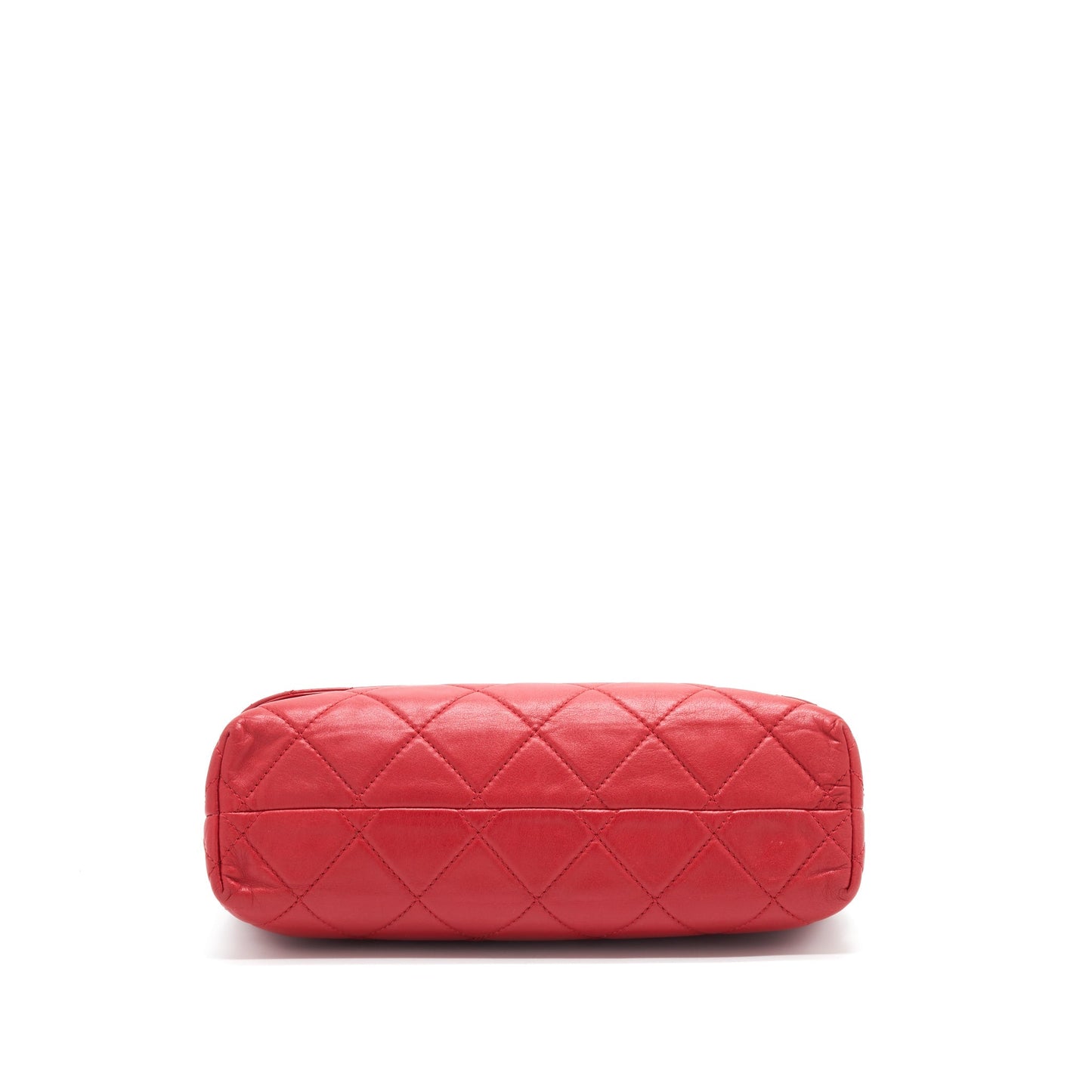 Chanel Quilted Large Flap Leather Bag With Chain Red