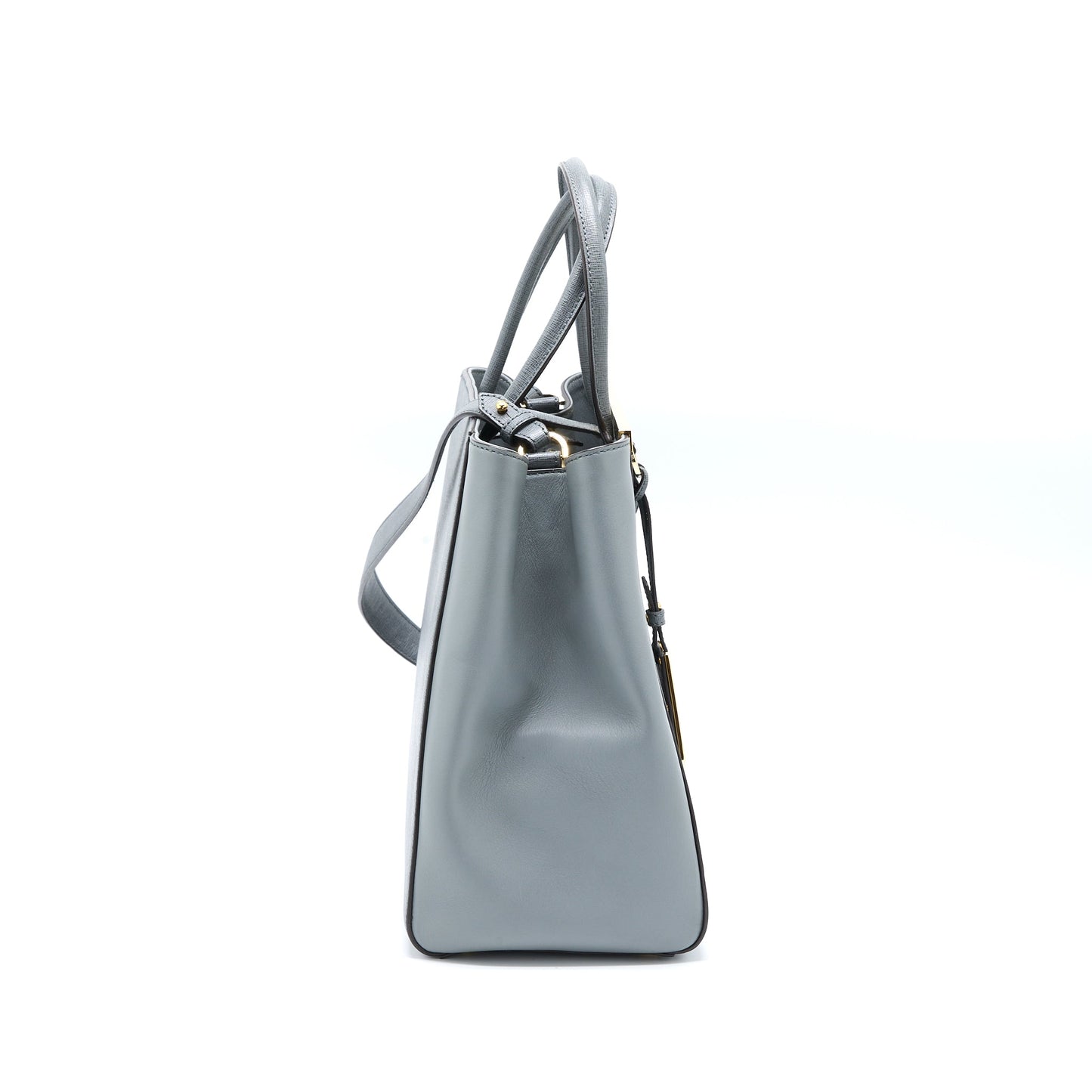 Fendi 2 Jours Large Purse Leather Grey