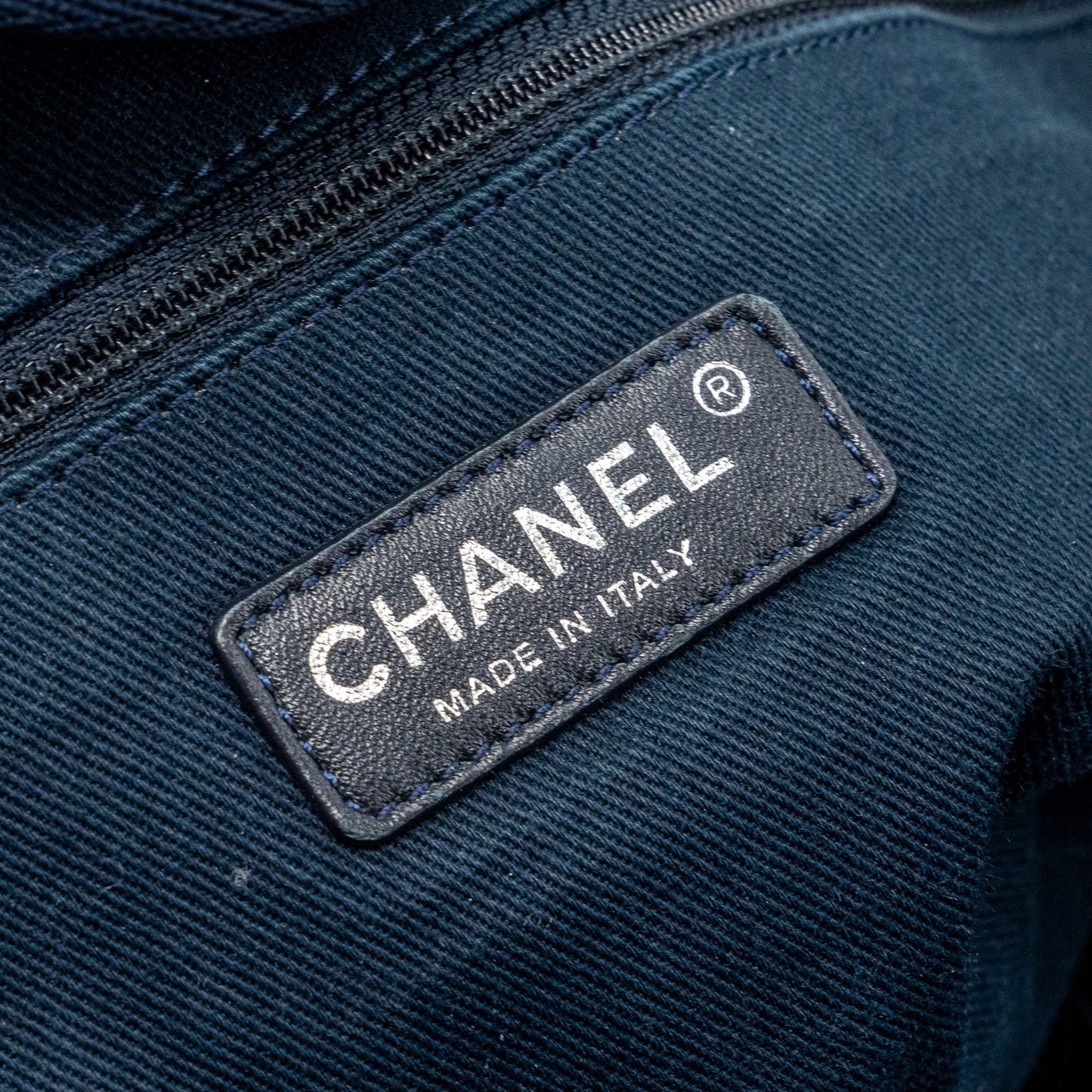 Chanel Deauville Tote Bag Canvas Blue Denim