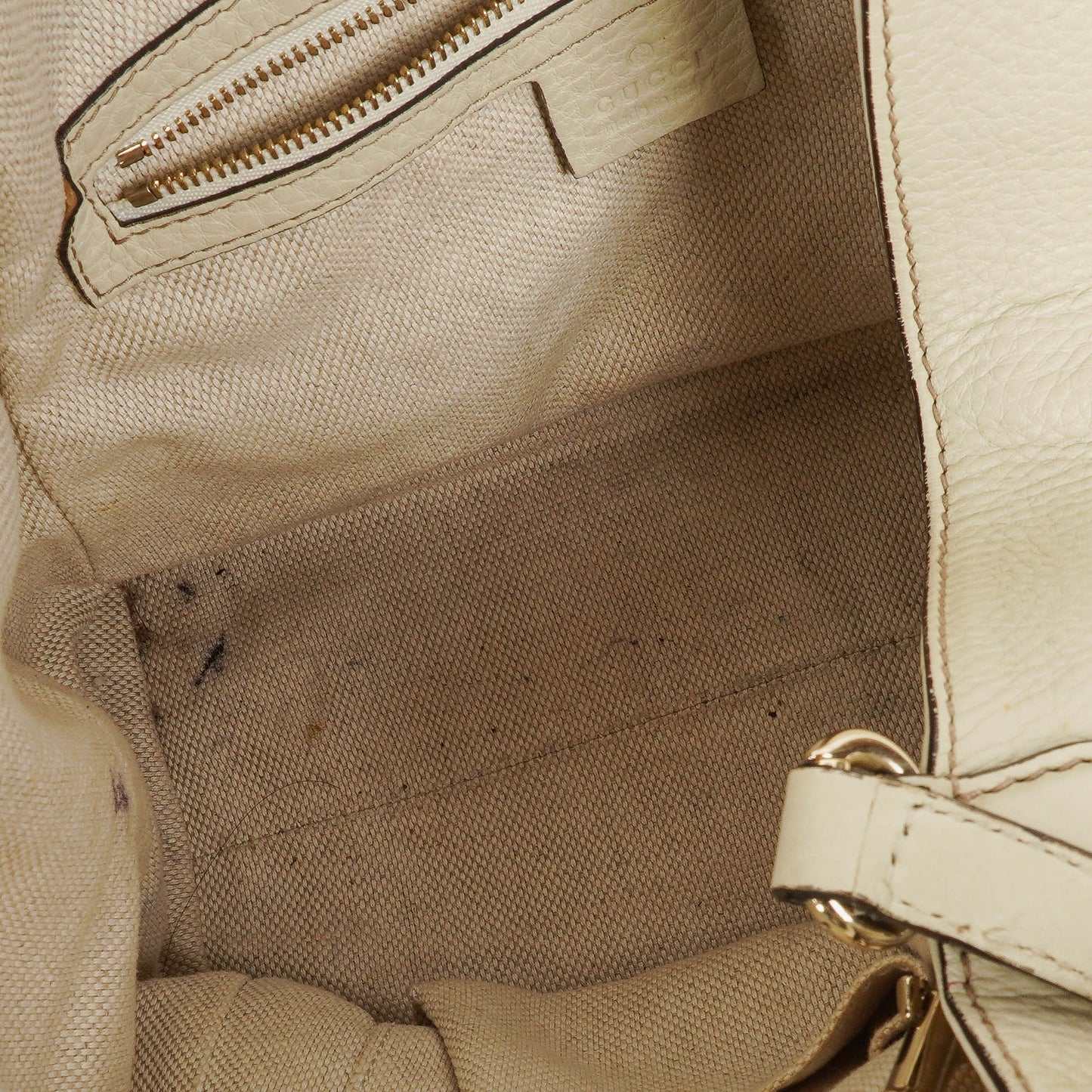 Gucci Soho Neutral Leather Tote Bag