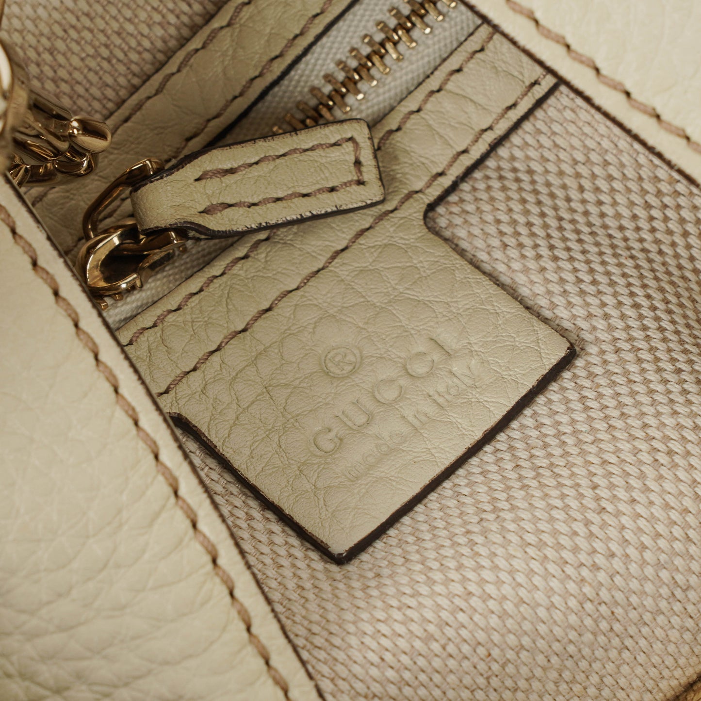 Gucci Soho Neutral Leather Tote Bag
