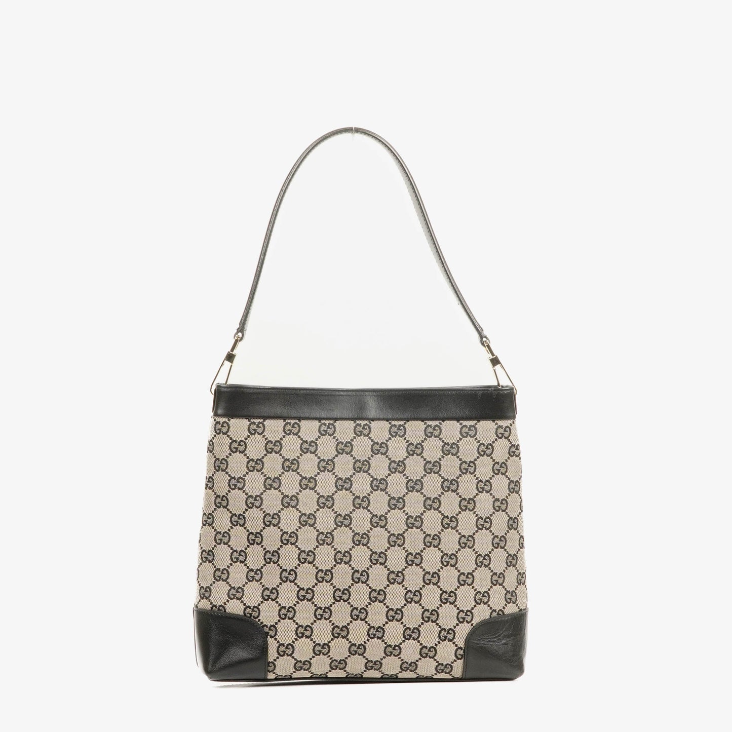Gucci GG Canvas And Leather Shoulder Hobo Bag