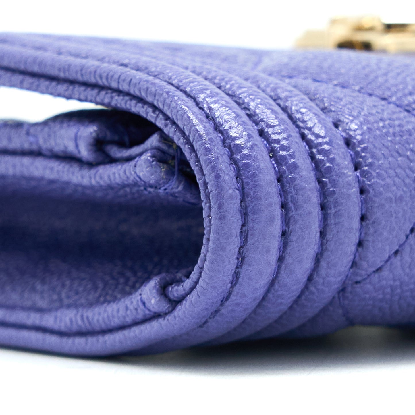 Chanel Boy Card Holder Caviar Purple L