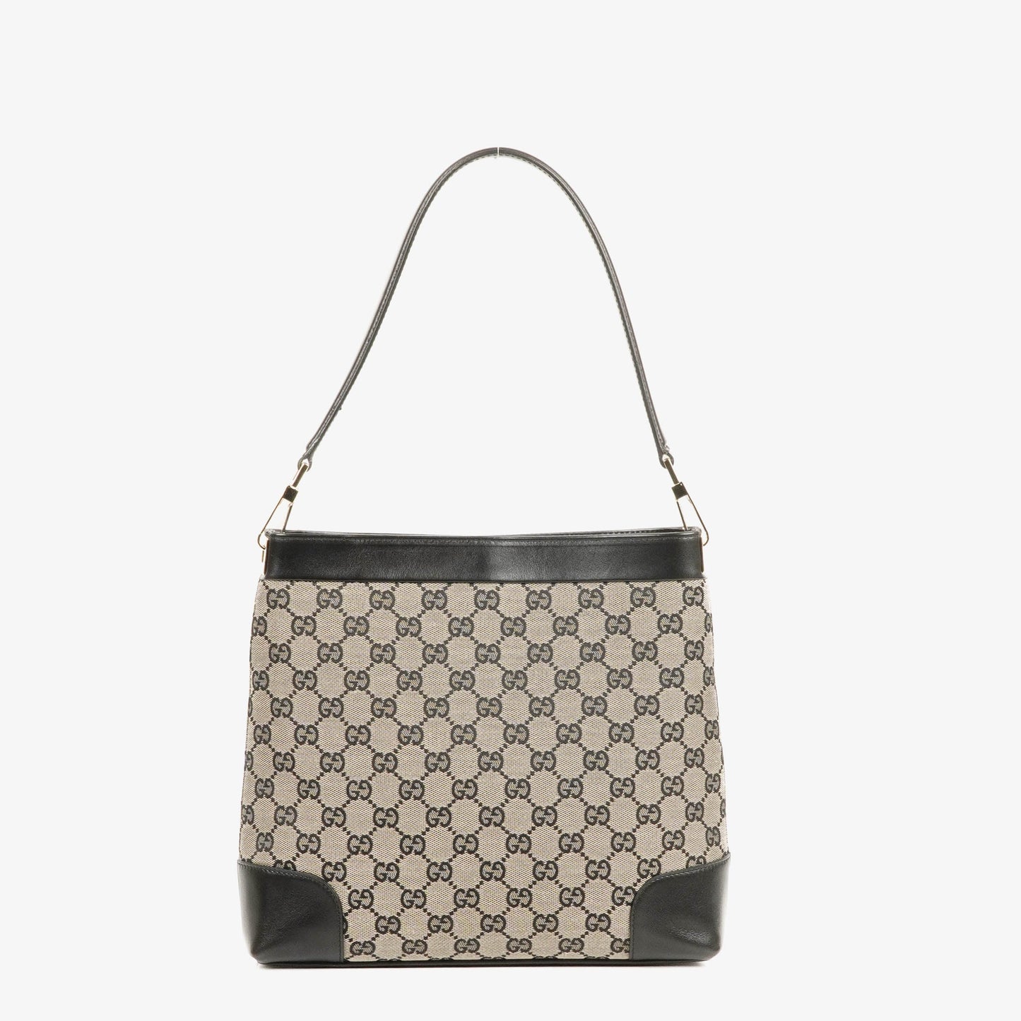 Gucci GG Canvas And Leather Shoulder Hobo Bag