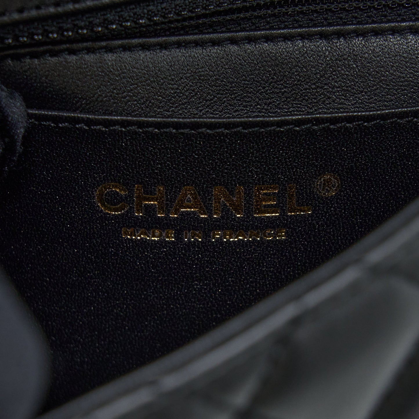 Chanel Seasonal Flap Bag with Detail Chain Lambskin Black Brushed  (Microchip)