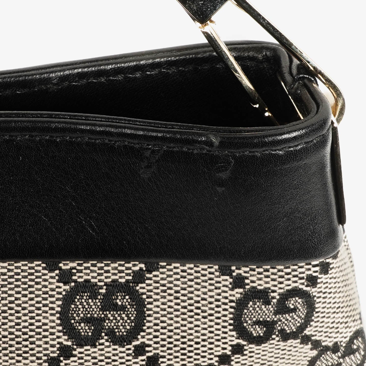 Gucci GG Canvas And Leather Shoulder Hobo Bag