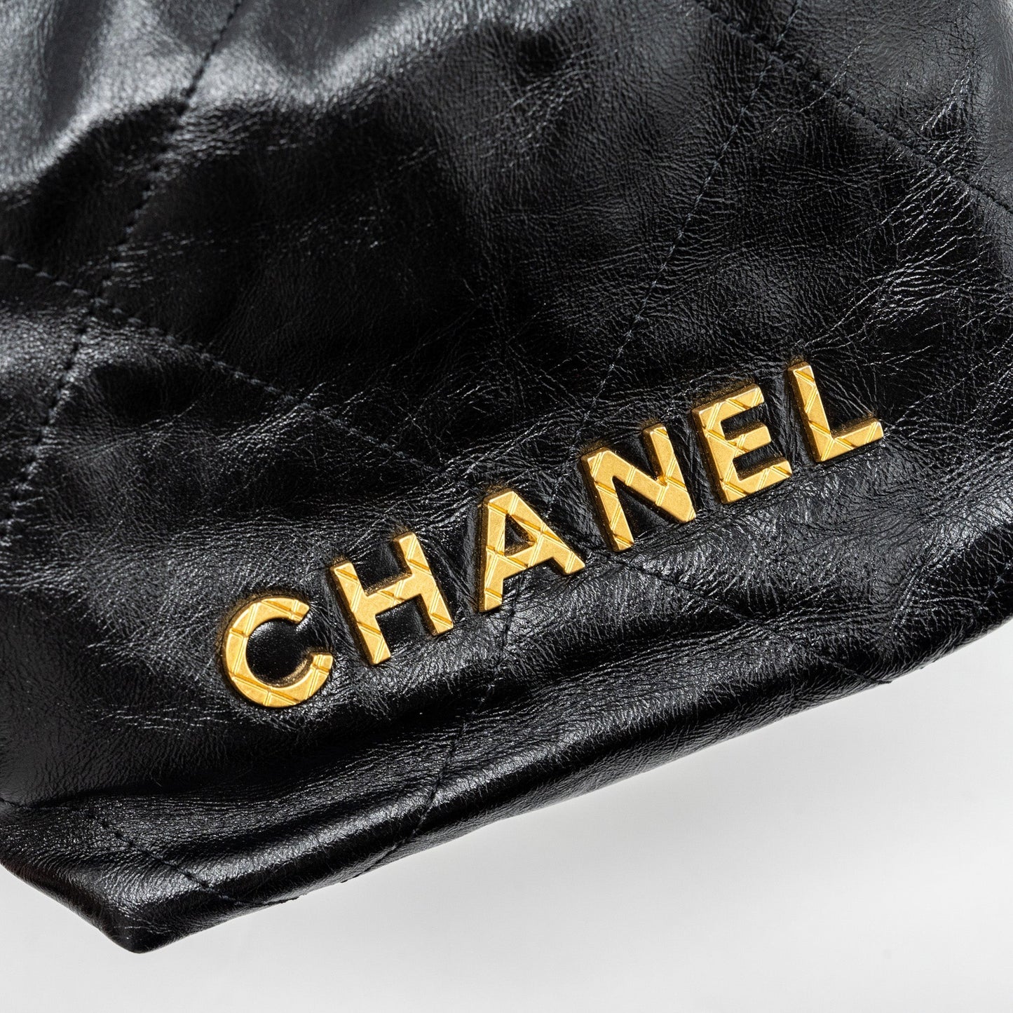 Chanel 23s Mini 22 Bag With Pearl Shiny Calfskin  (Microchip)