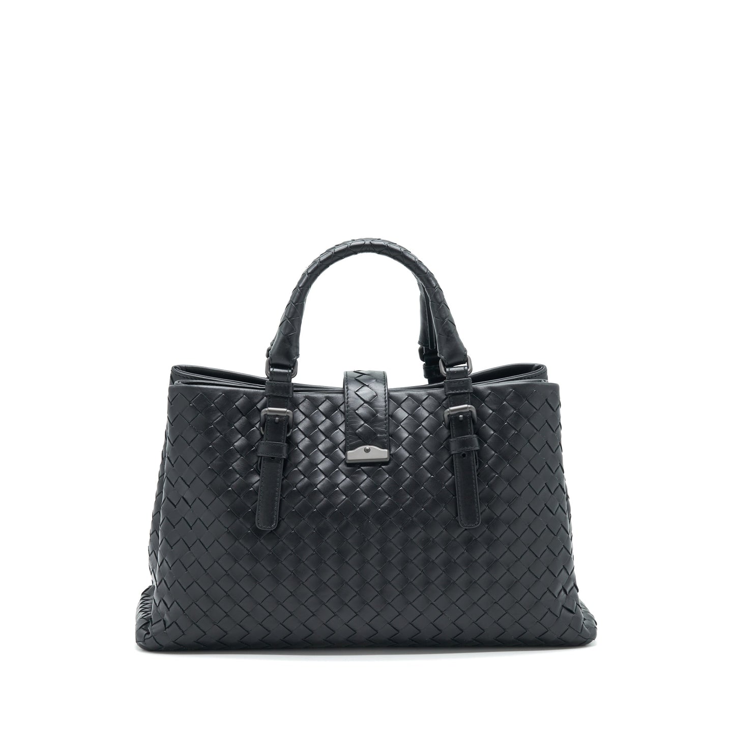 Bottega Veneta Intrecciato Roma Purse Black