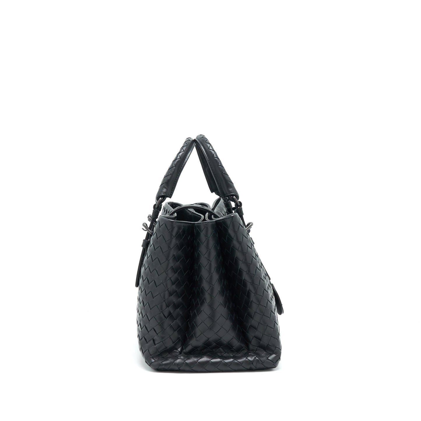 Bottega Veneta Intrecciato Roma Purse Black