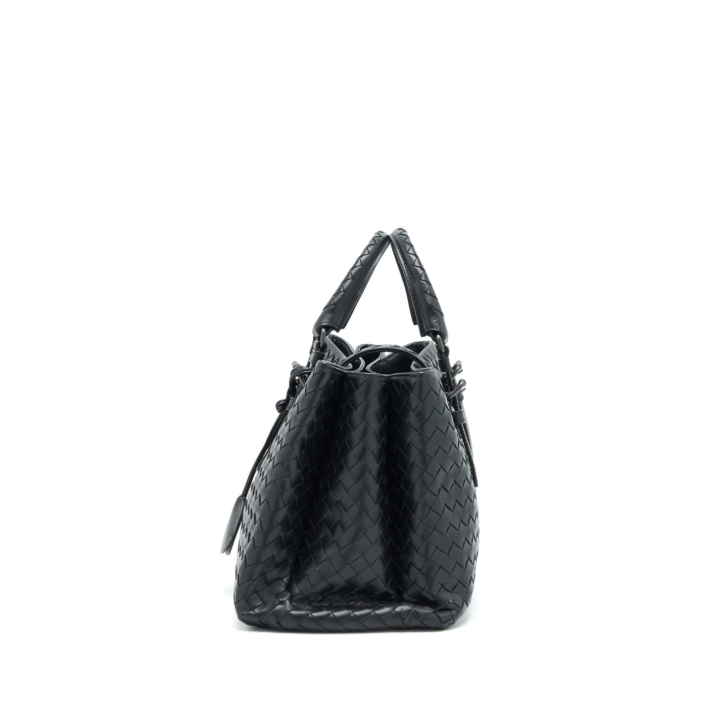 Bottega Veneta Intrecciato Roma Purse Black