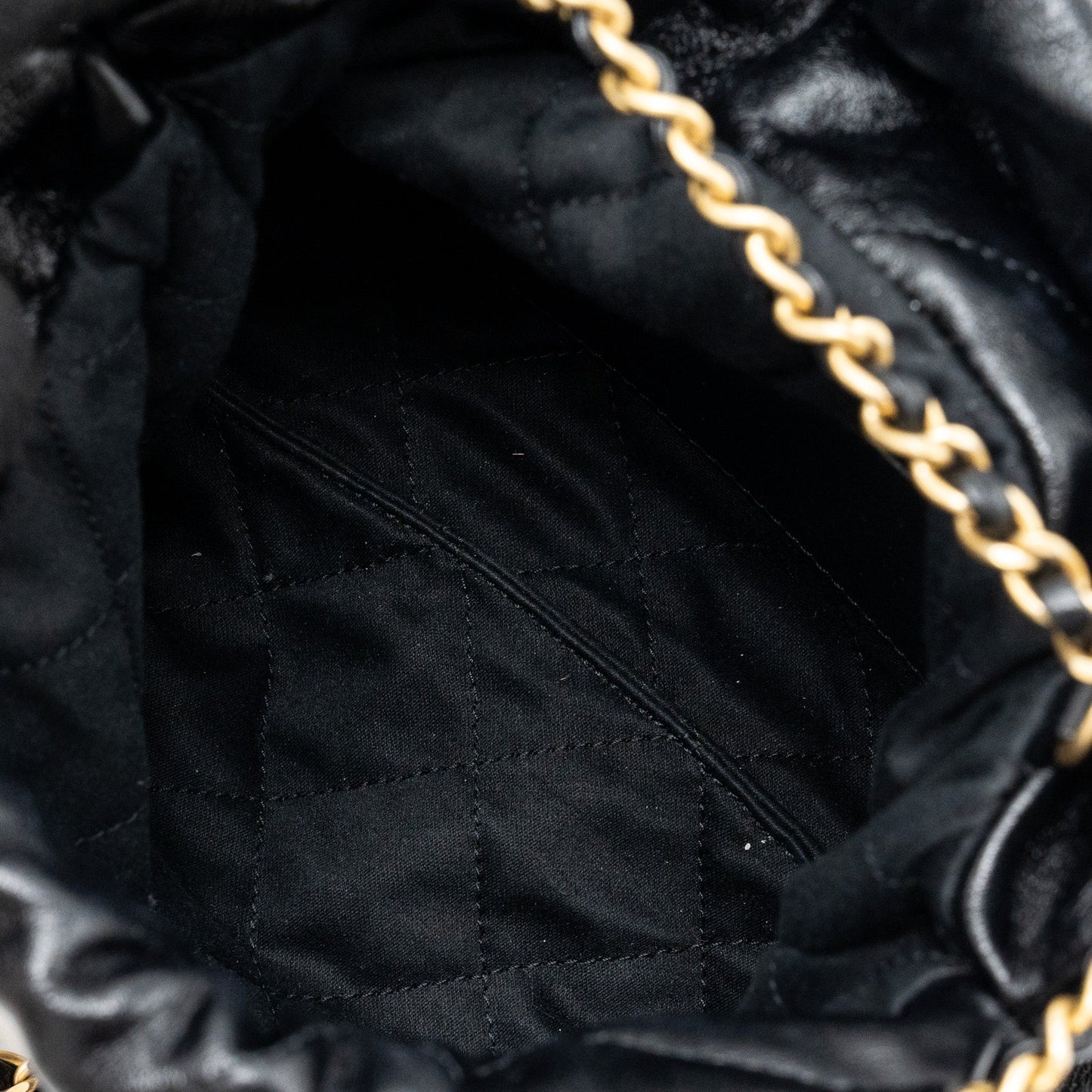Chanel 23s Mini 22 Bag With Pearl Shiny Calfskin  (Microchip)