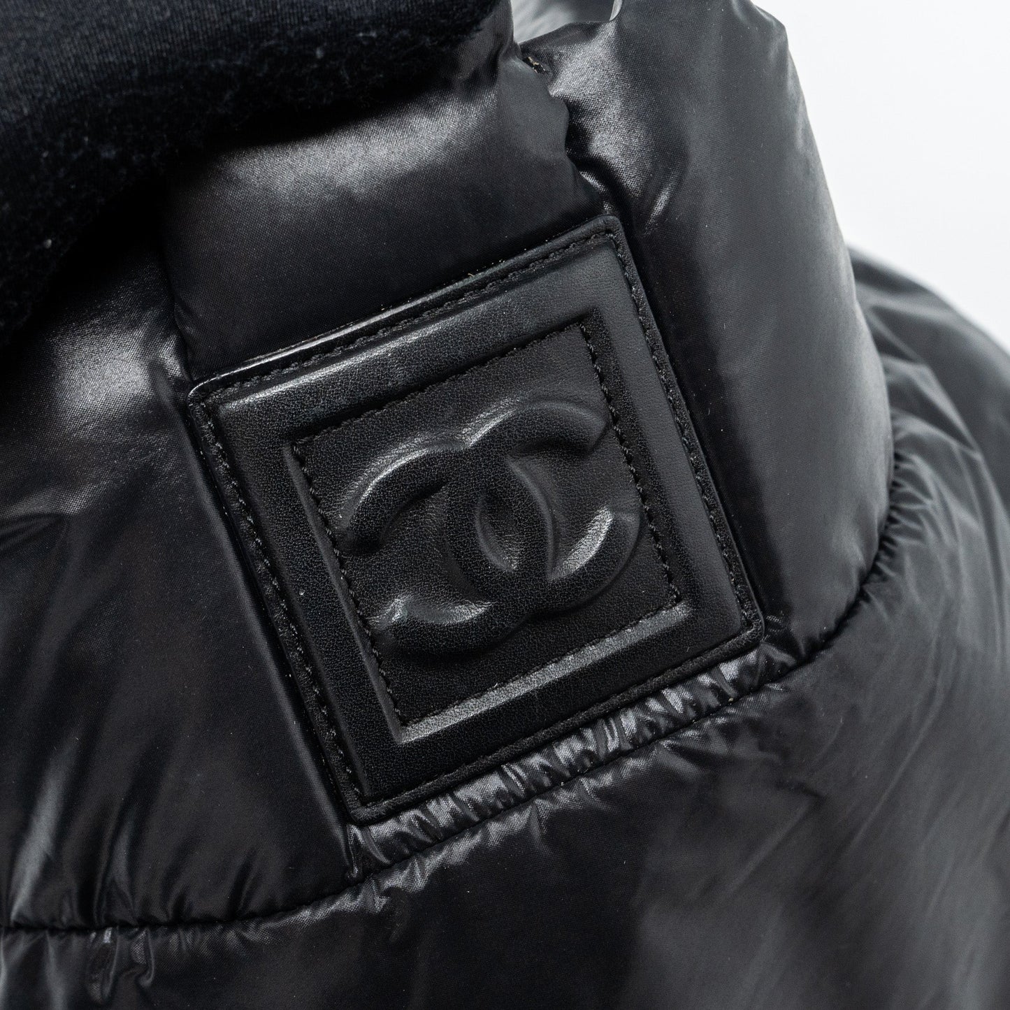 Chanel small puffy Down tote bag nylon black