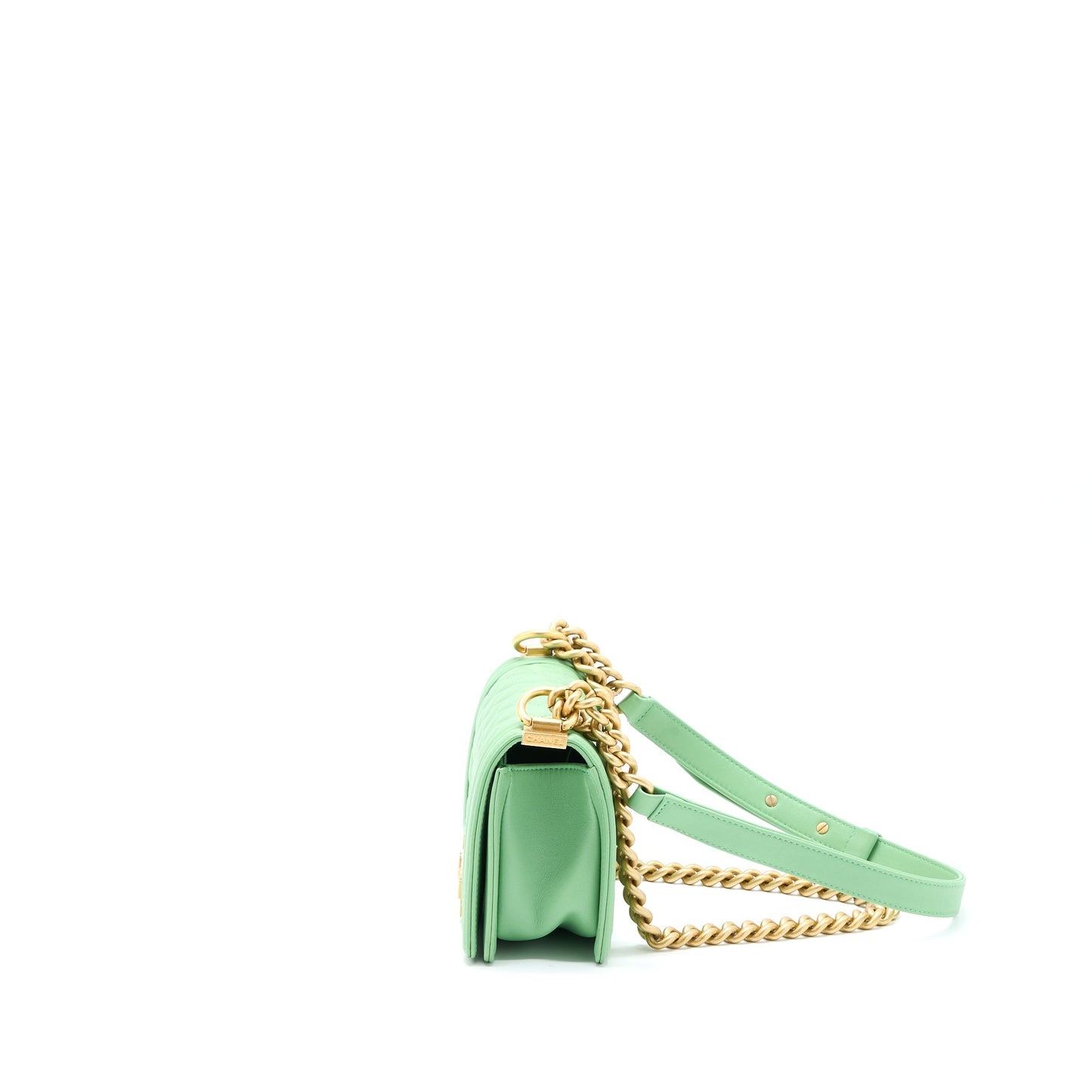Chanel Small Boy Bag Calfskin Green