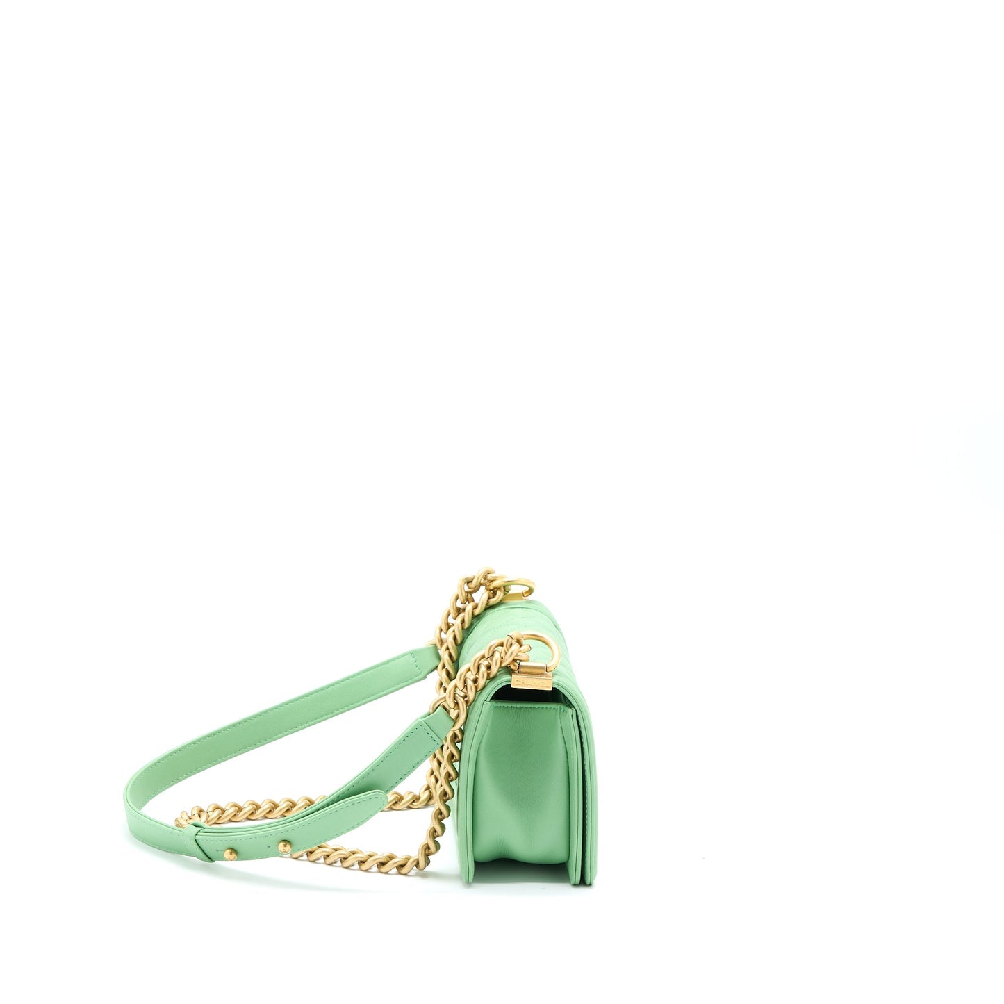 Chanel Small Boy Bag Calfskin Green