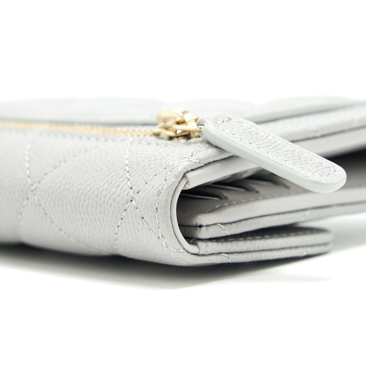 Chanel Classic Small Flap Wallet caviar Grey L