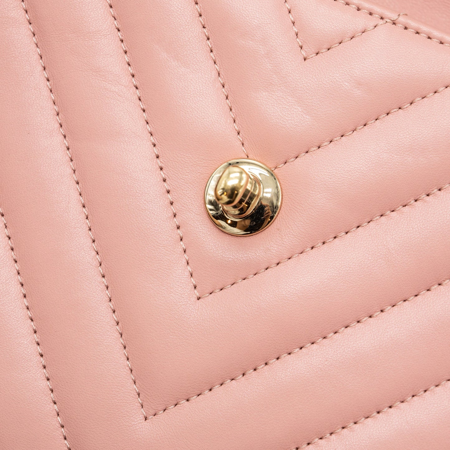 Chanel Chevron Trendy CC Top Handle Flap Bag Lambskin Light Pink L