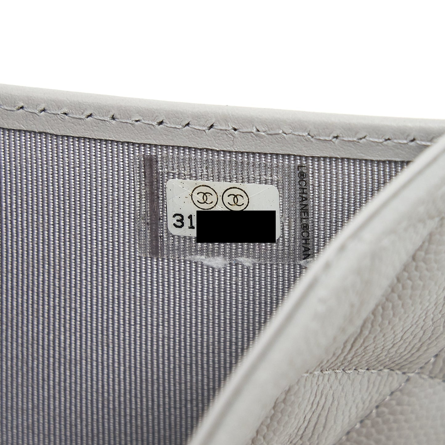 Chanel Classic Small Flap Wallet caviar Grey L