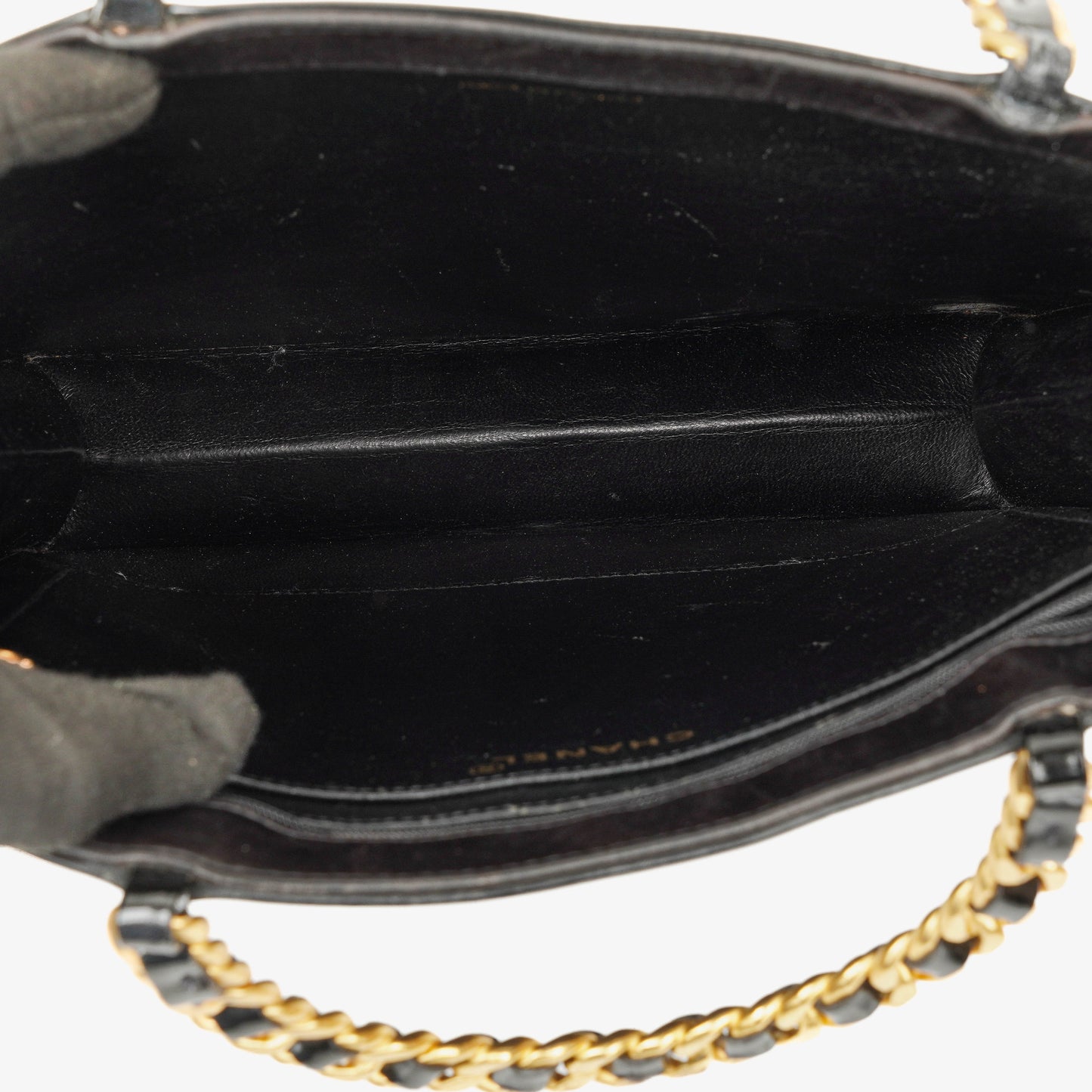 Chanel Black Patent Leather Tote Bag