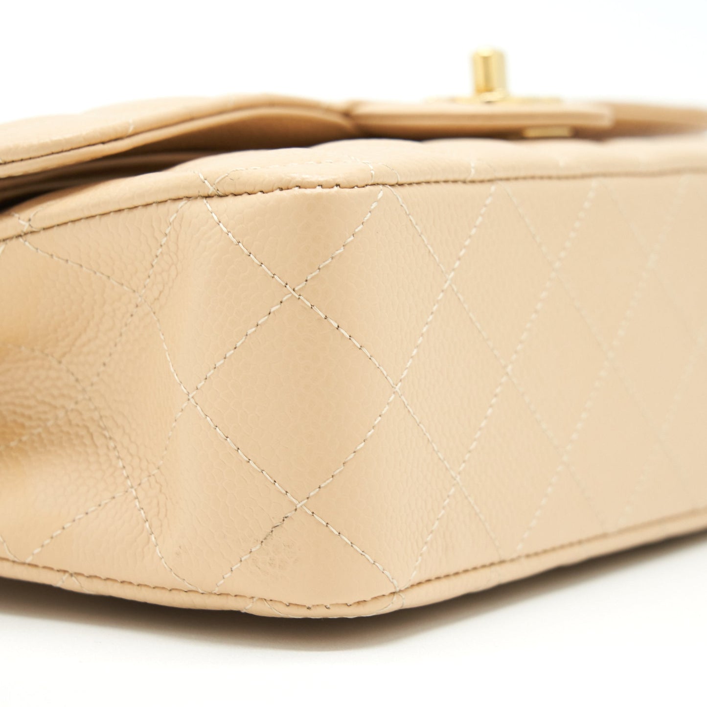 Chanel Medium Classic Double Flap Bag Caviar Beige L