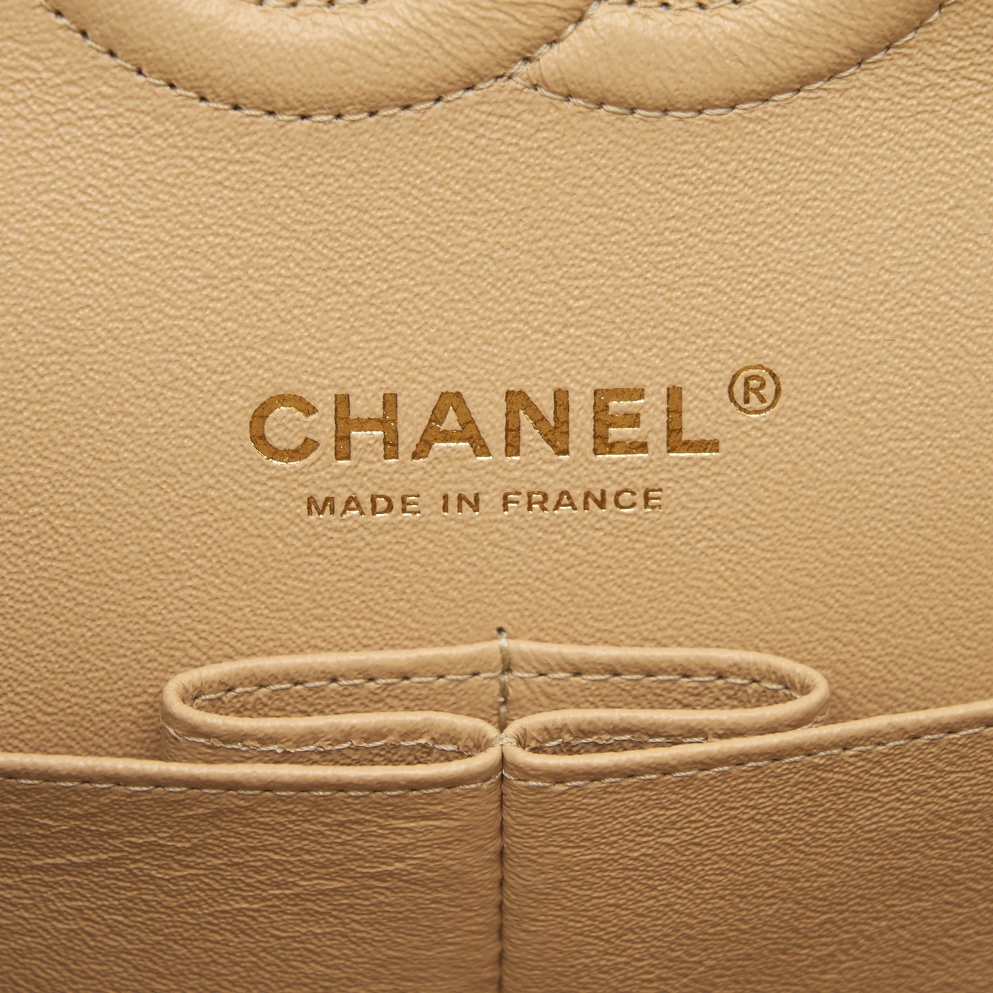 Chanel Medium Classic Double Flap Bag Caviar Beige L