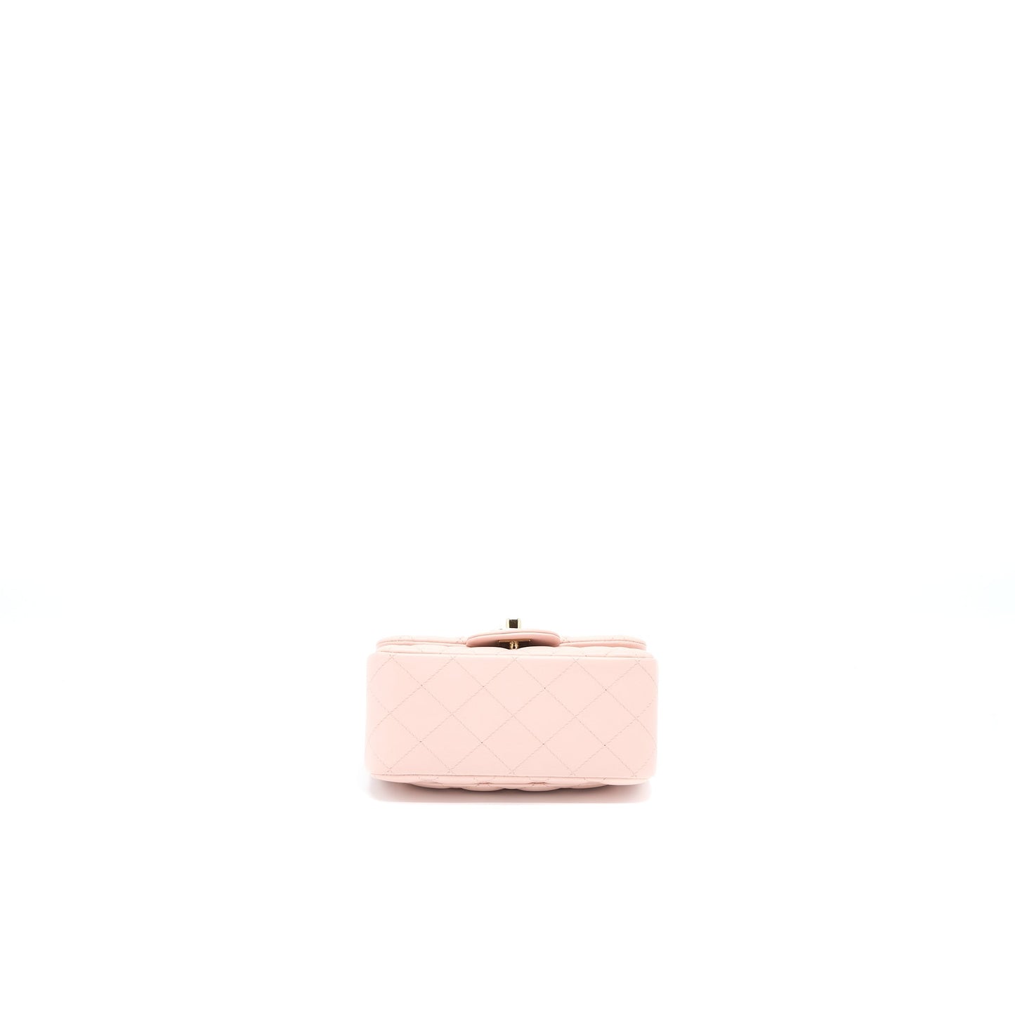 Chanel Mini Square Flap bag Lambskin Light Pink L (Microchip)