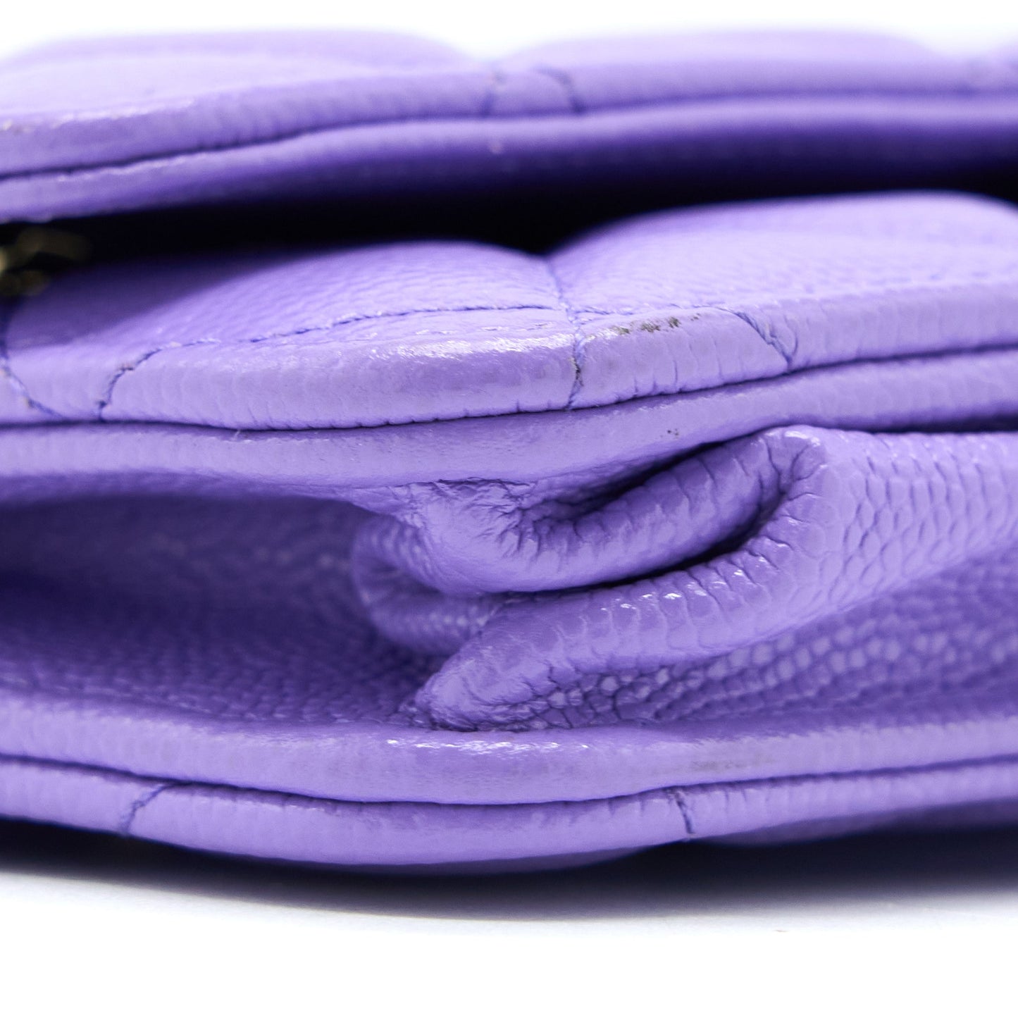 Chanel Classic Wallet On Chain Caviar Purple L