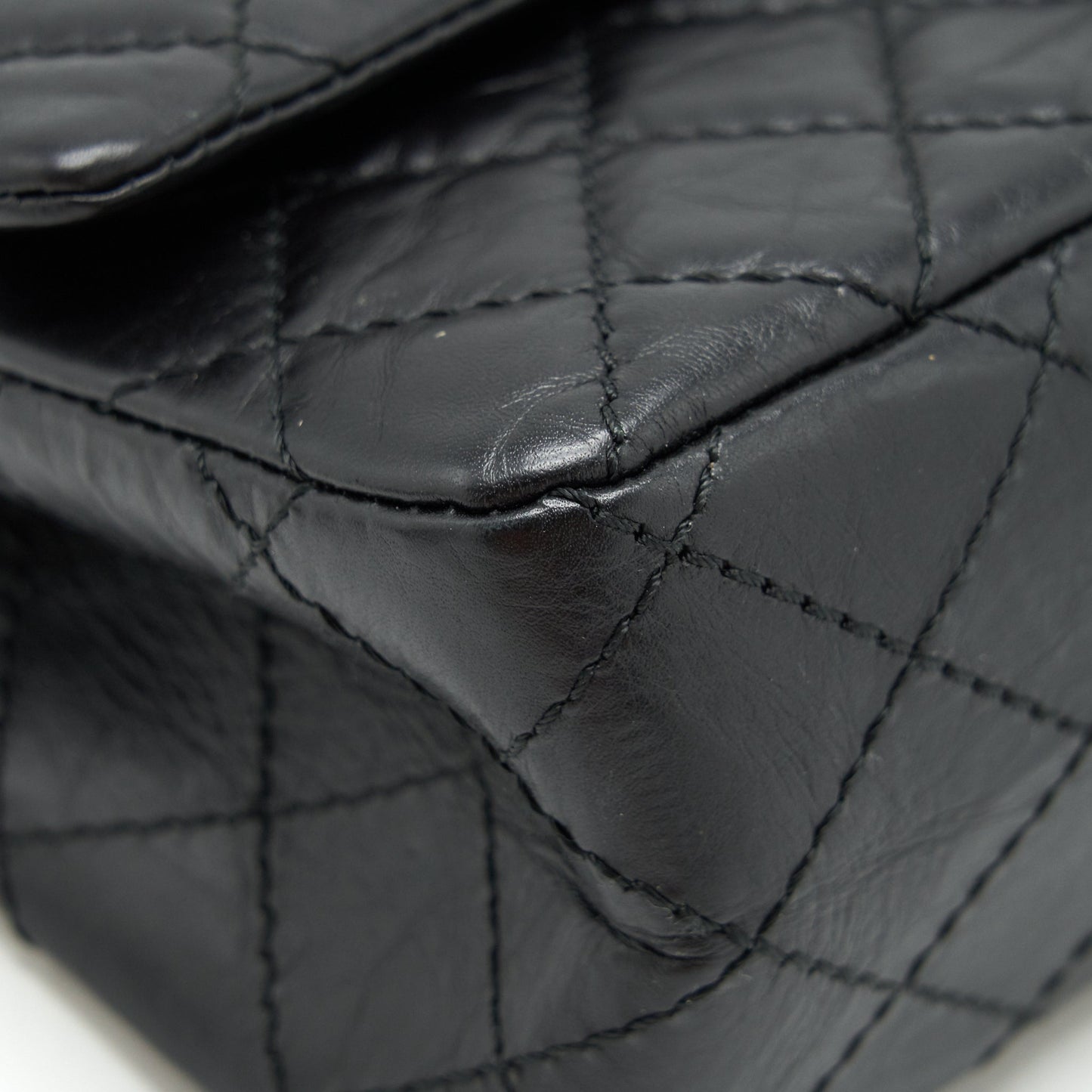 Chanel 2.55 225 Small reissue double flap bag aged Calfskin black