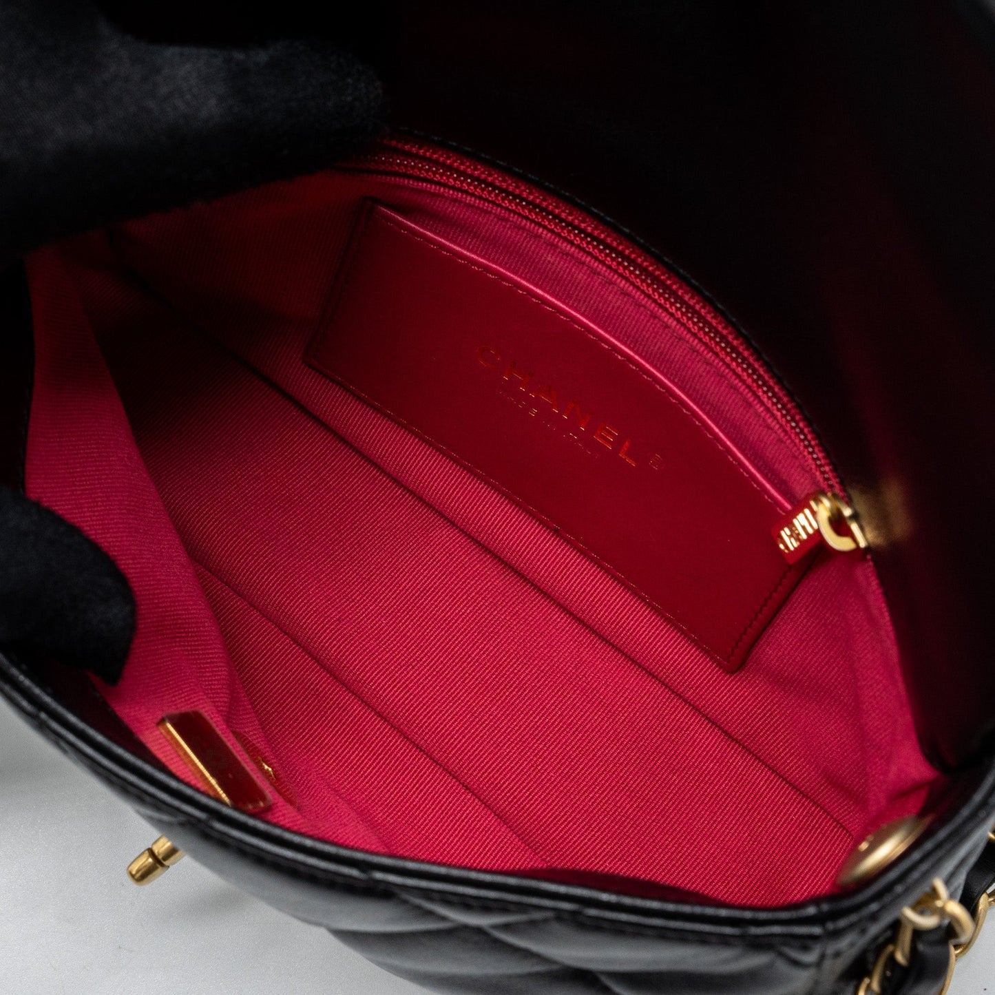 Chanel 23s Coco Love Flap Bag Lambskin Black Brushed (Microchip)