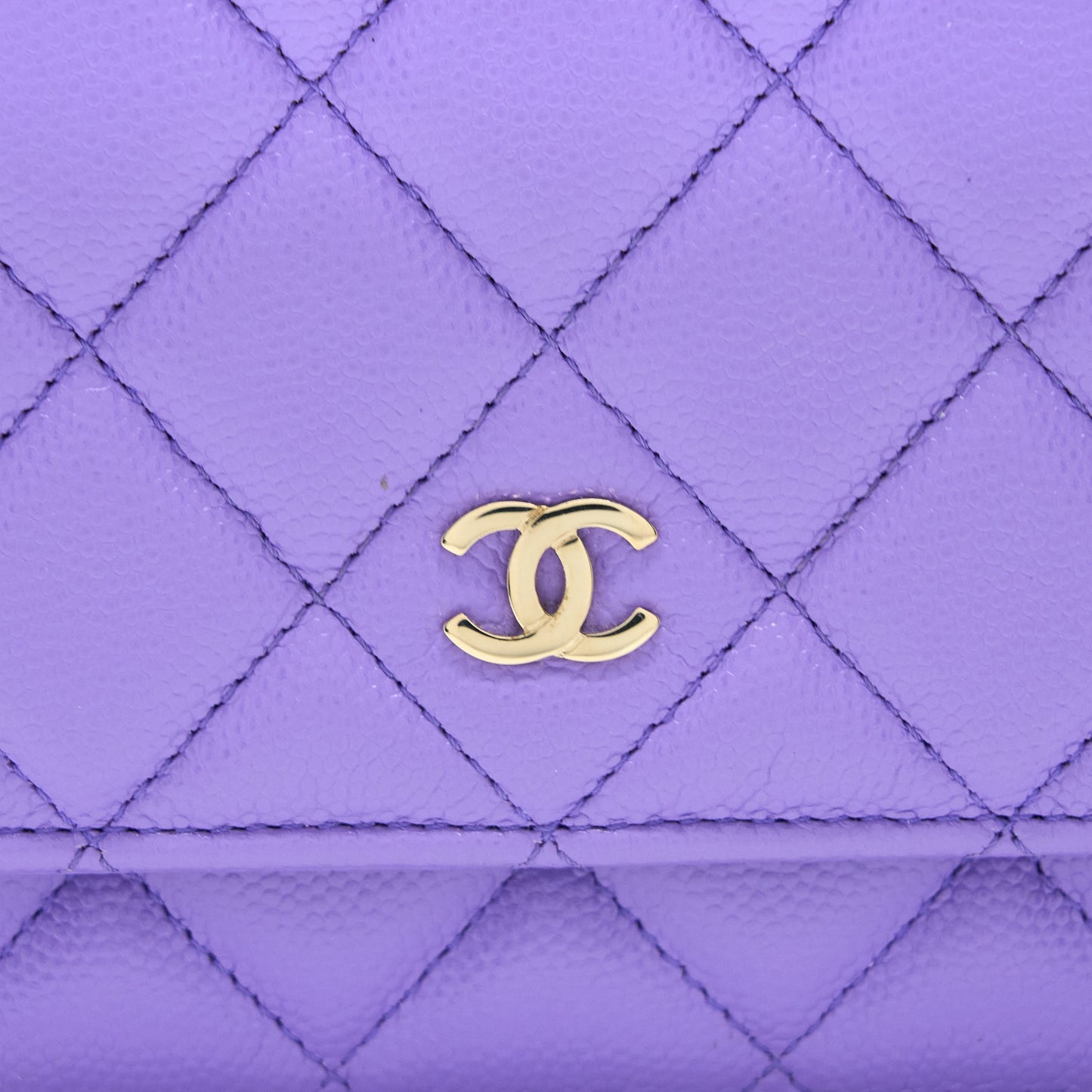 Chanel Classic Wallet On Chain Caviar Purple L