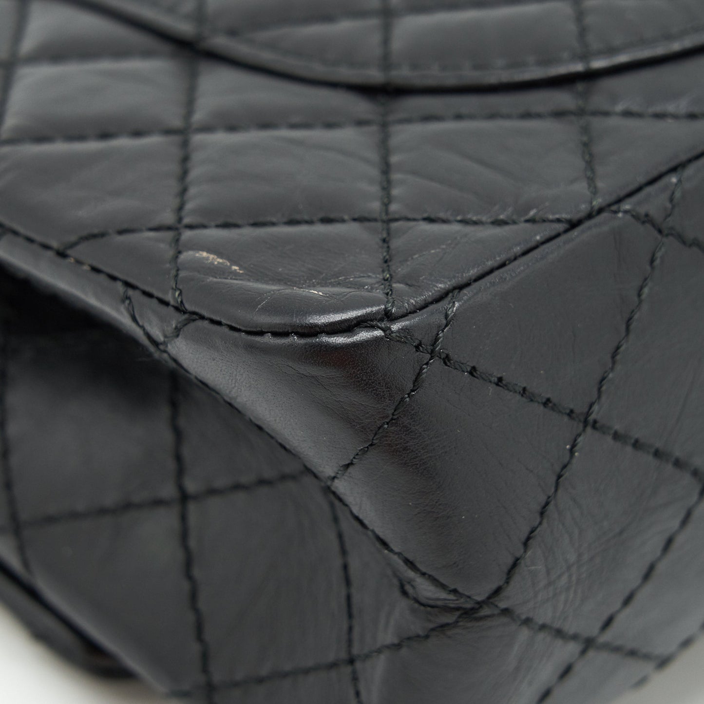 Chanel 2.55 225 Small reissue double flap bag aged Calfskin black