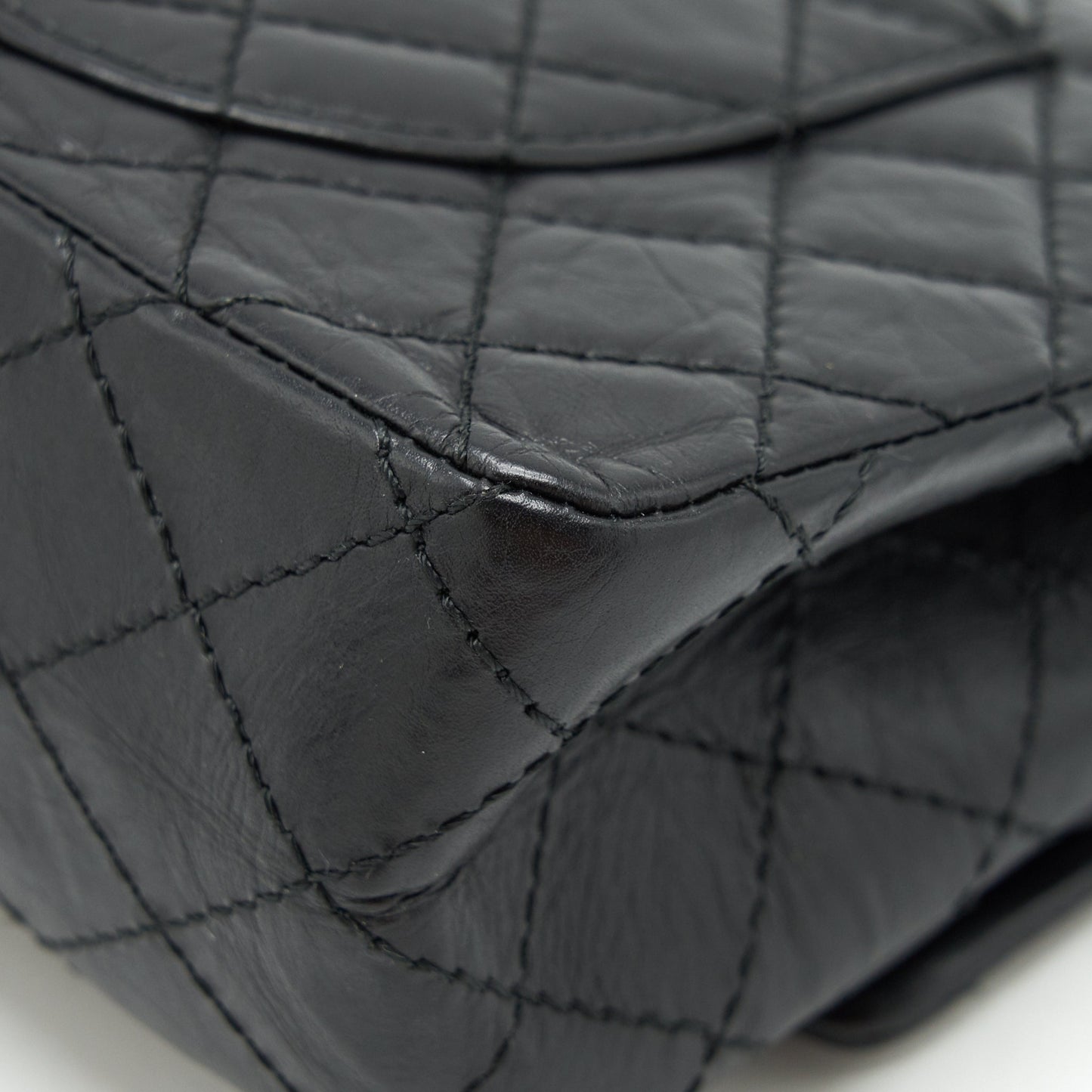 Chanel 2.55 225 Small reissue double flap bag aged Calfskin black