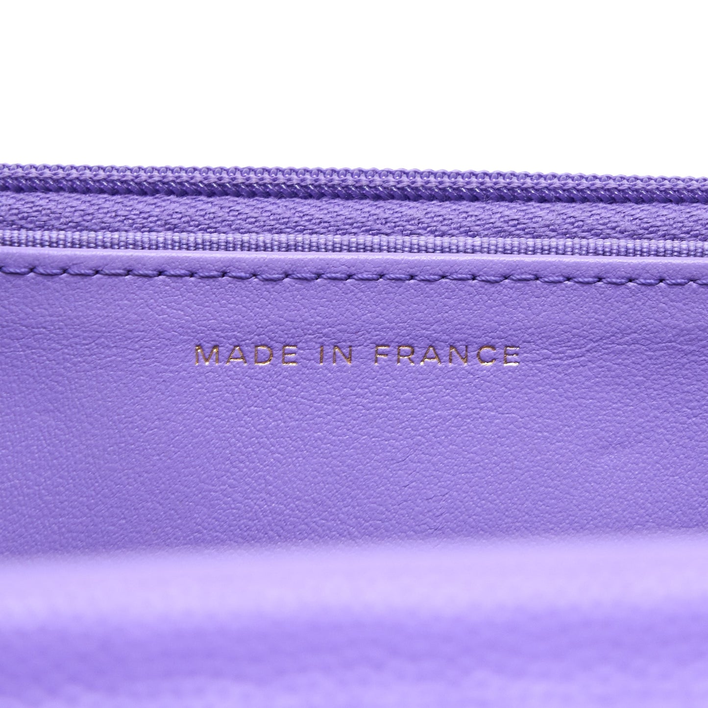 Chanel Classic Wallet On Chain Caviar Purple L