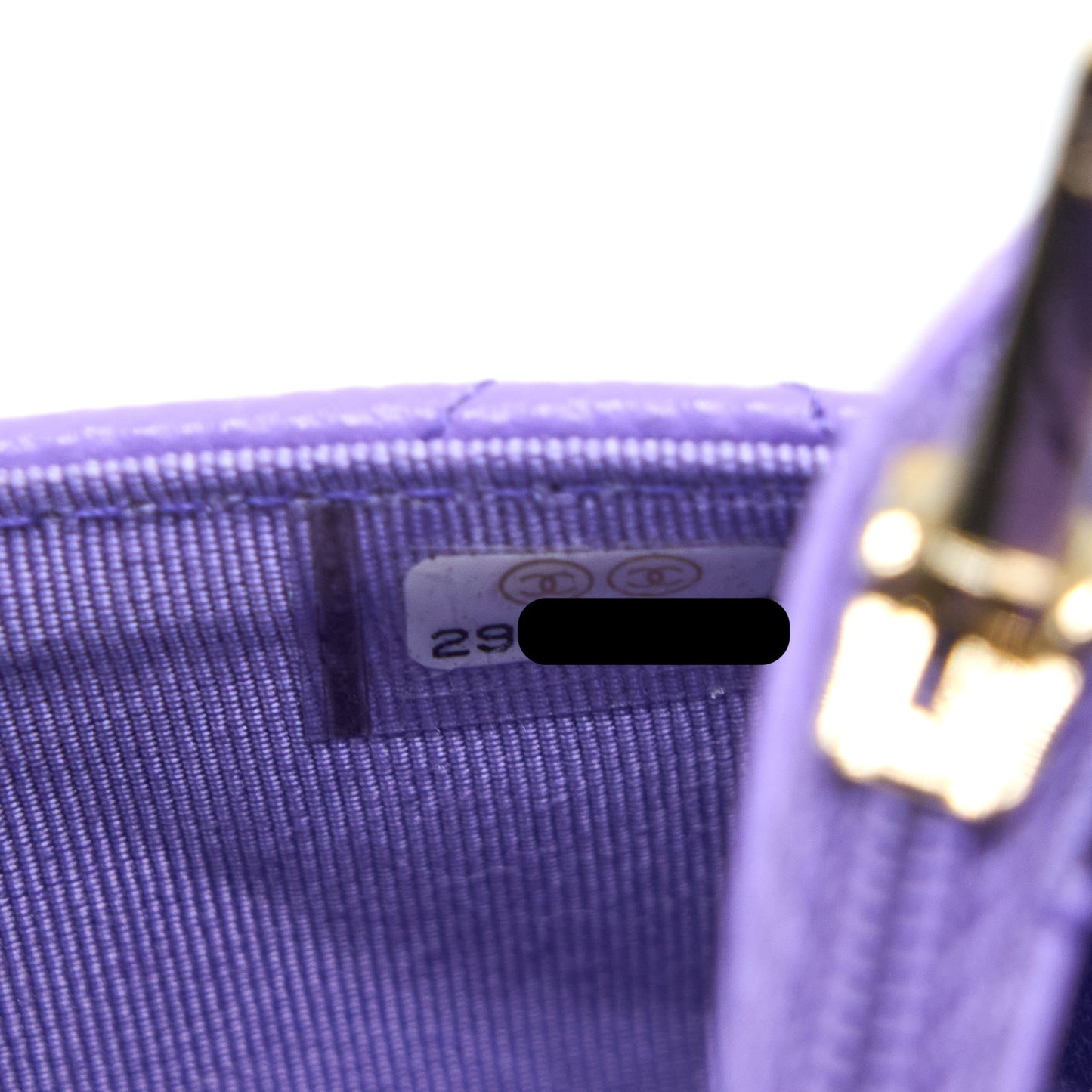 Chanel Classic Wallet On Chain Caviar Purple L