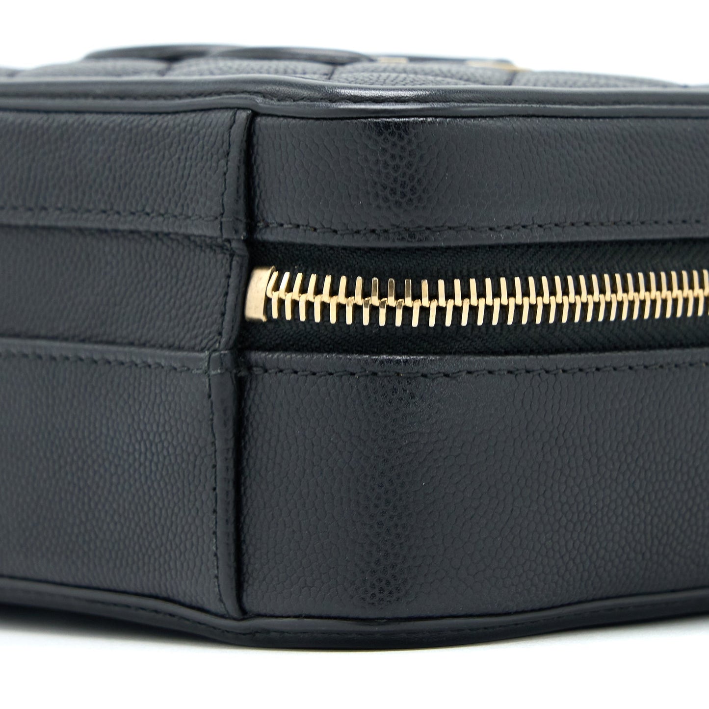 Chanel Filigree Vanity Case Caviar Black
