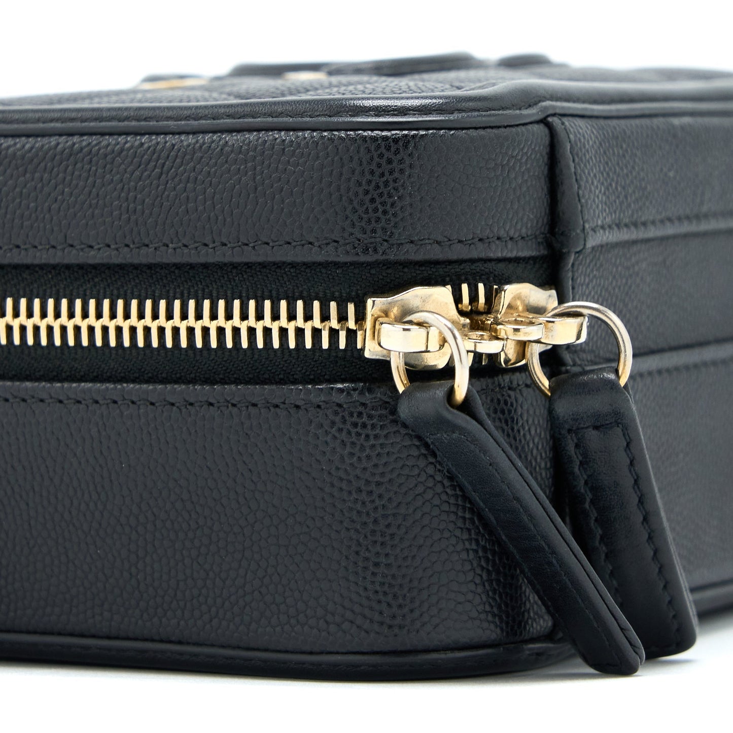 Chanel Filigree Vanity Case Caviar Black