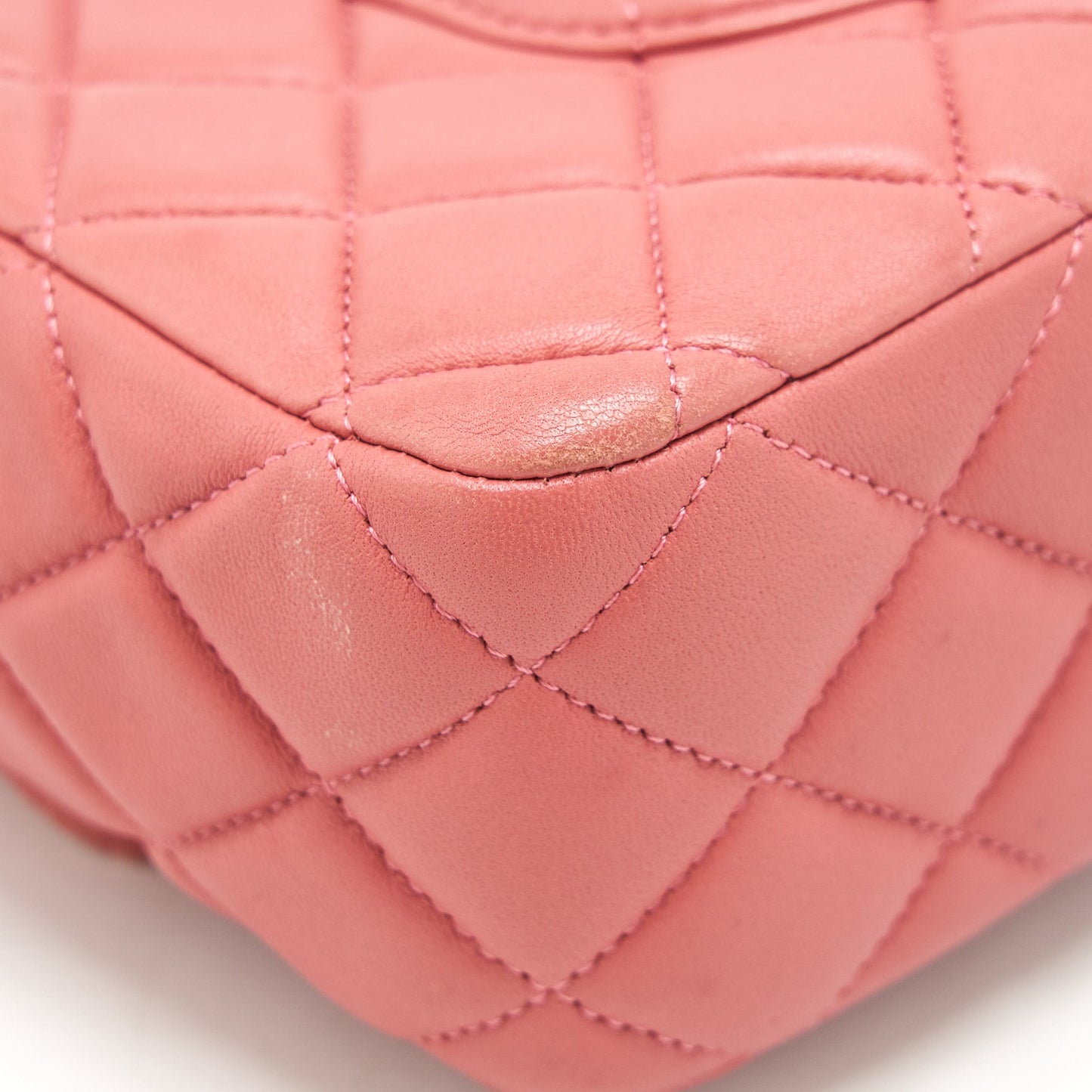 Chanel Limited charm Flap bag Lambskin pink L