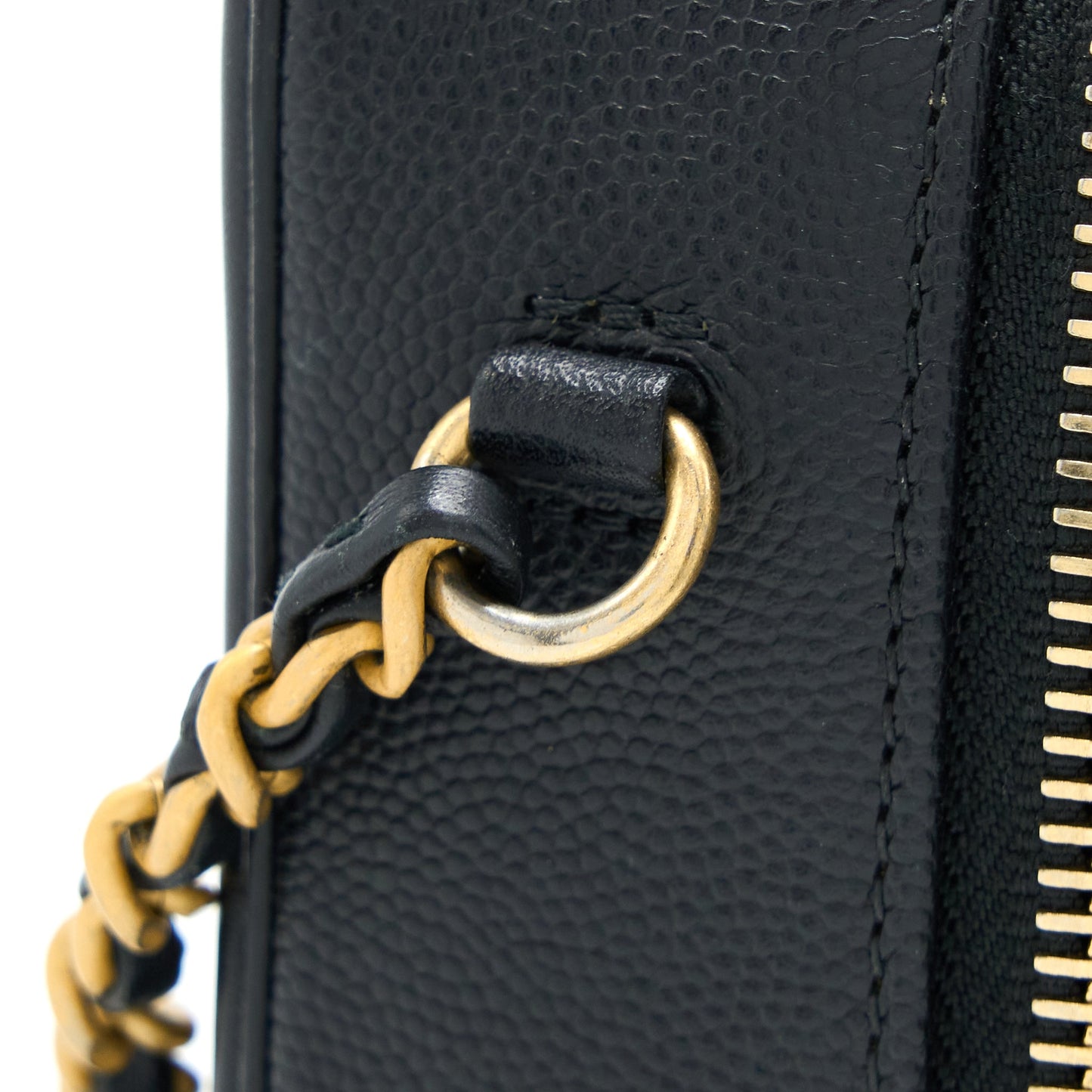 Chanel Filigree Vanity Case Caviar Black