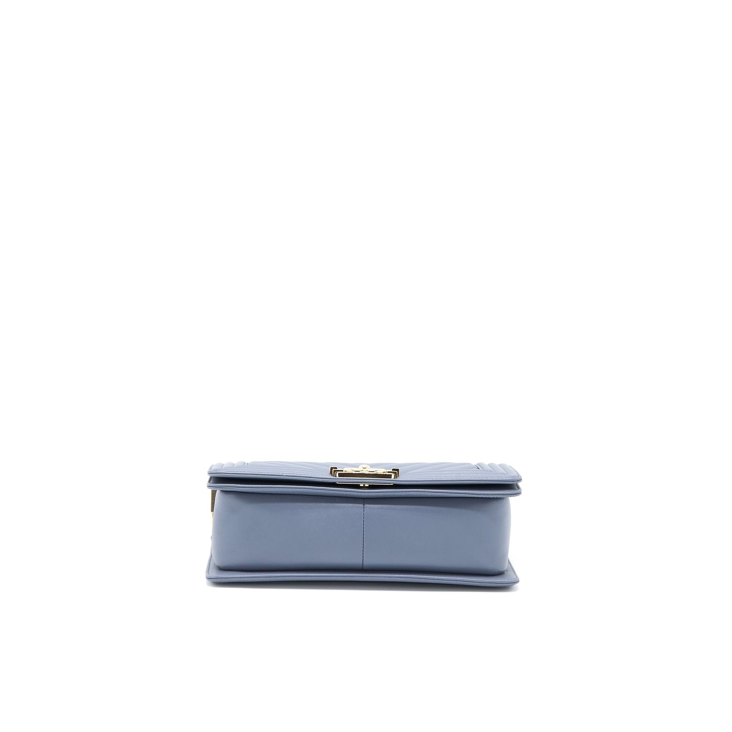 Chanel Medium Boy Bag Chevron Calfskin Grey L
