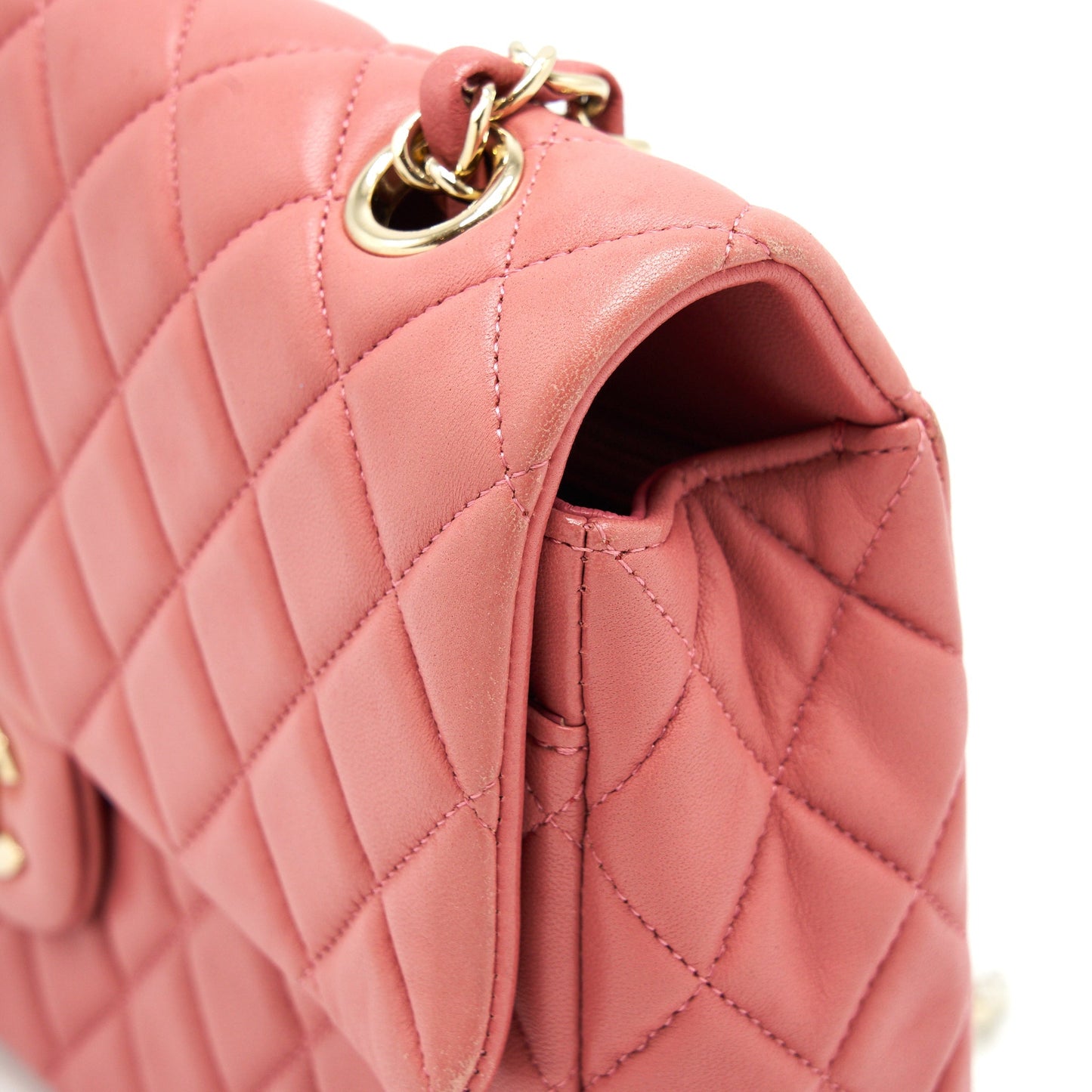 Chanel Limited charm Flap bag Lambskin pink L