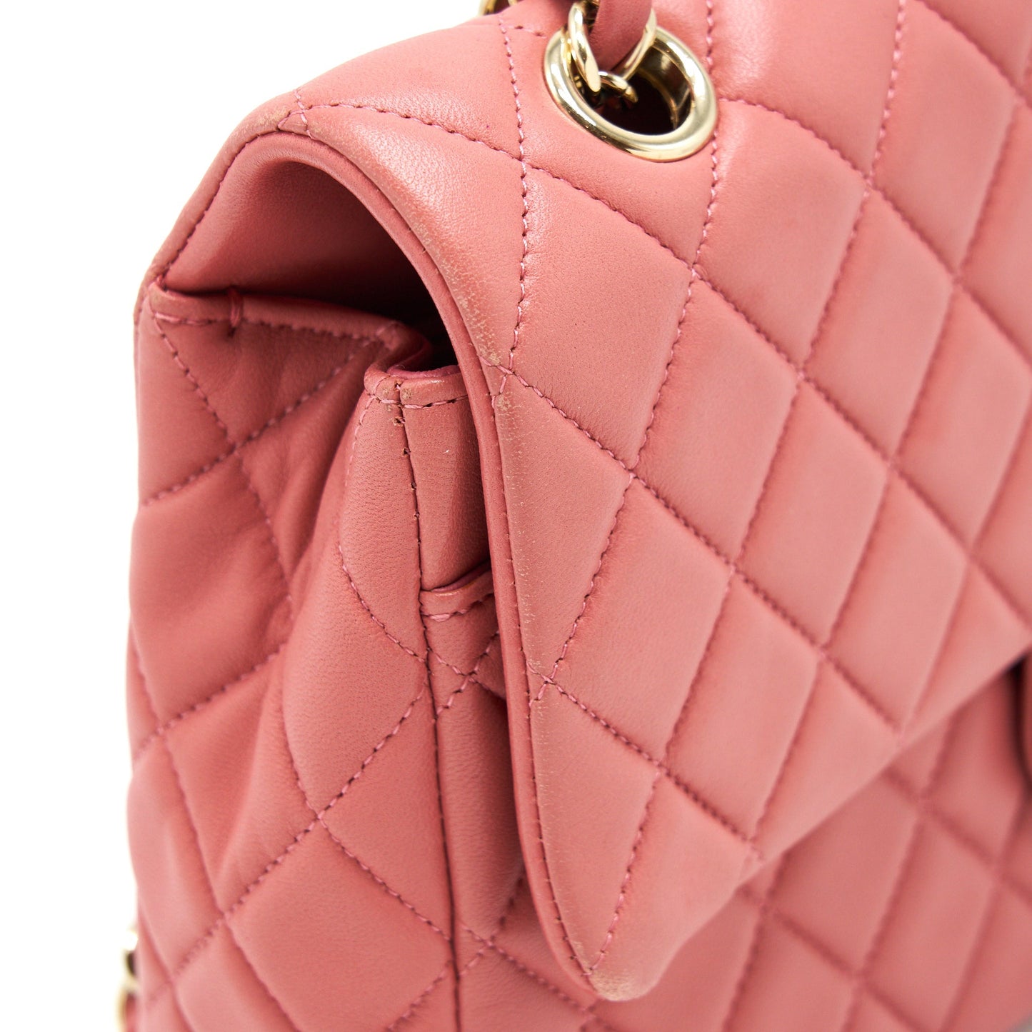Chanel Limited charm Flap bag Lambskin pink L