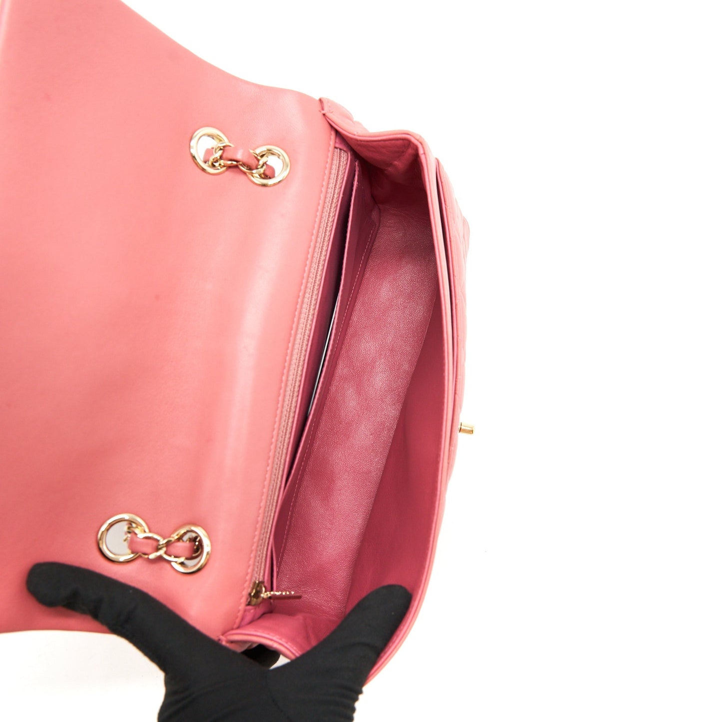 Chanel Limited charm Flap bag Lambskin pink L
