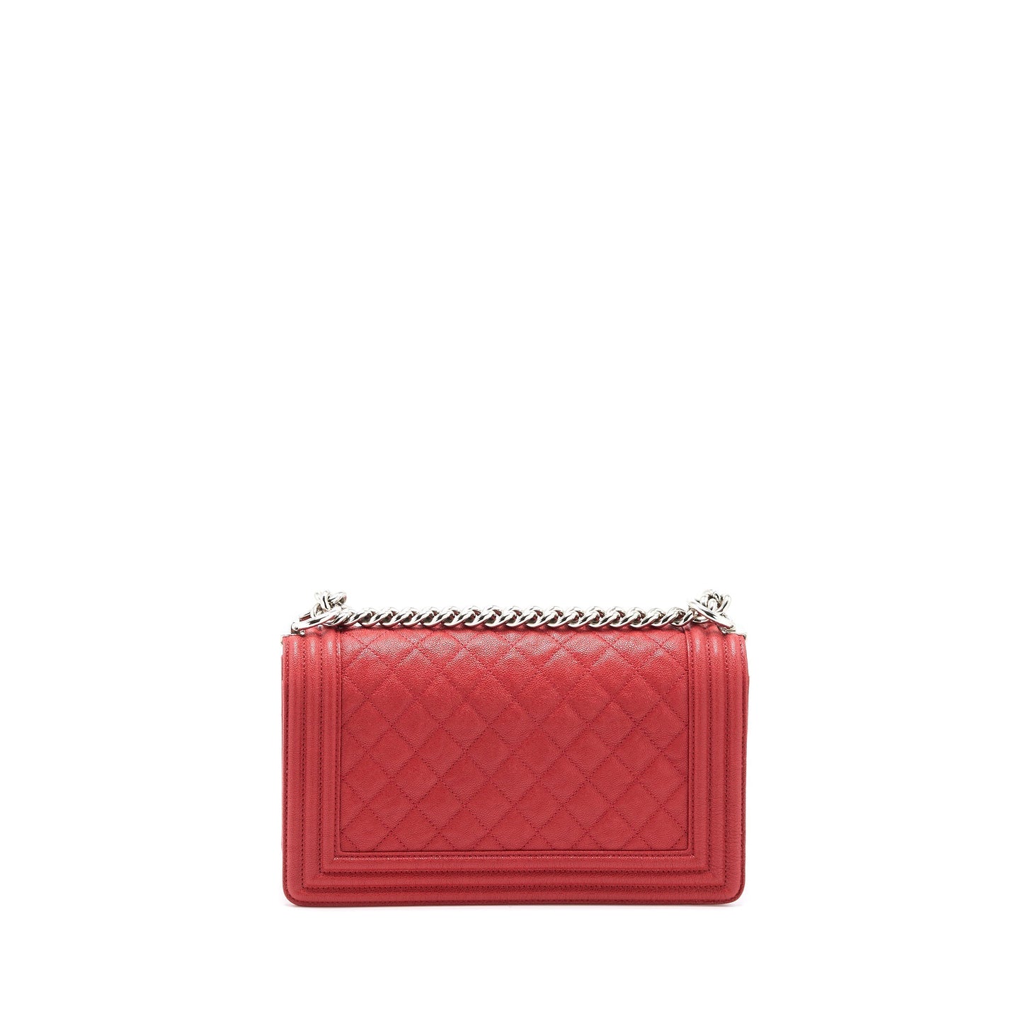 Chanel Medium Boy Bag Grained Calfskin Red