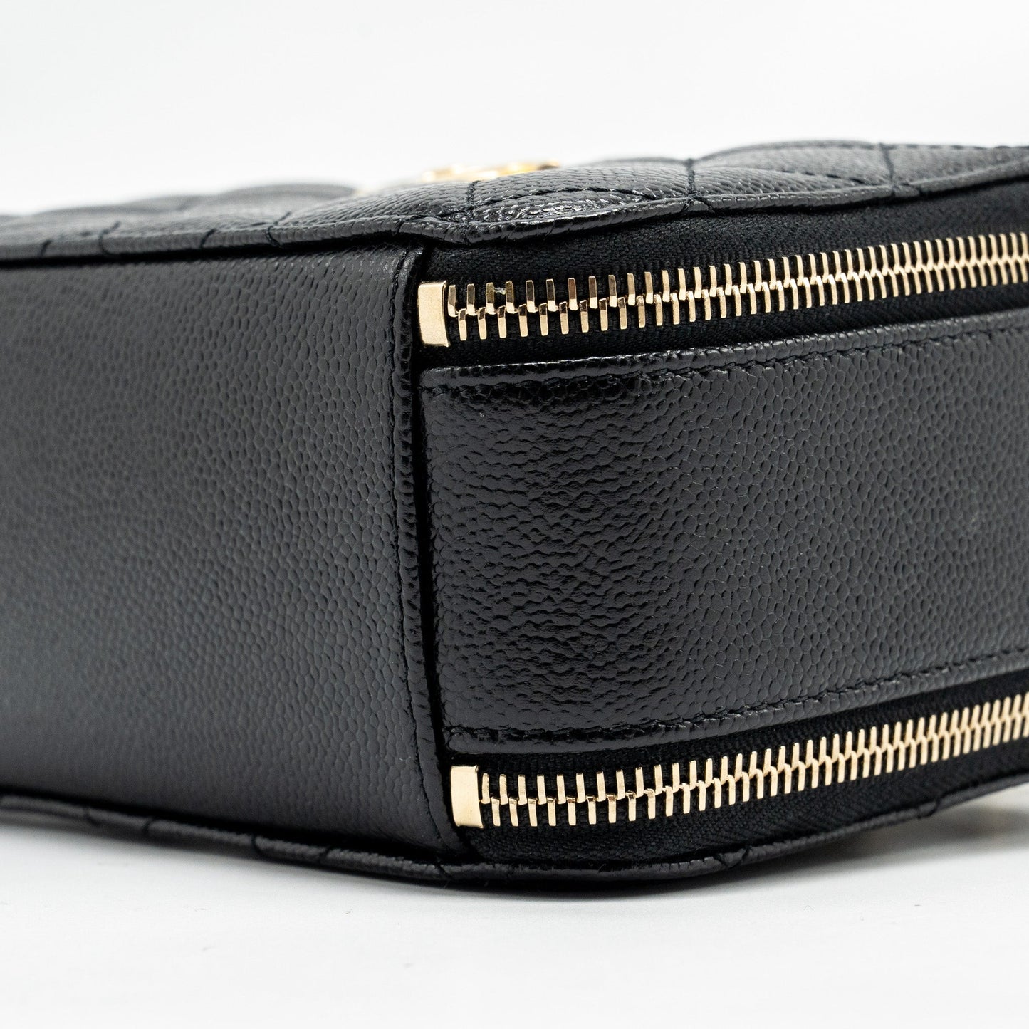 CHANEL 22s Letter Top Handle Small Vanity Case Caviar Black Brushed  (Microchip)