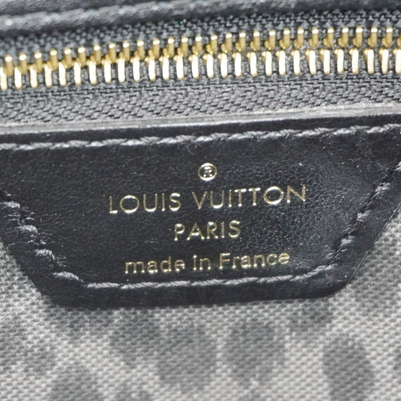 LOUIS VUITTON Neverfull MM Wild At Heart Monogram Empriente Tote Bag Black