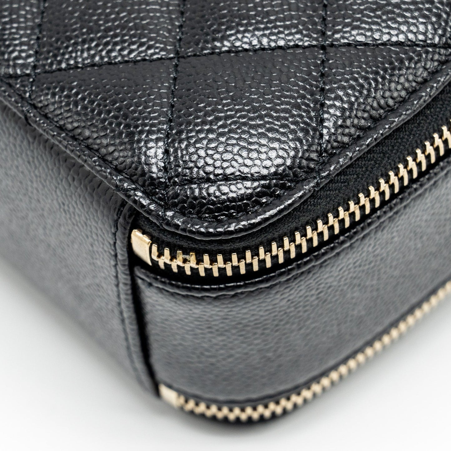 CHANEL 22s Letter Top Handle Small Vanity Case Caviar Black Brushed  (Microchip)