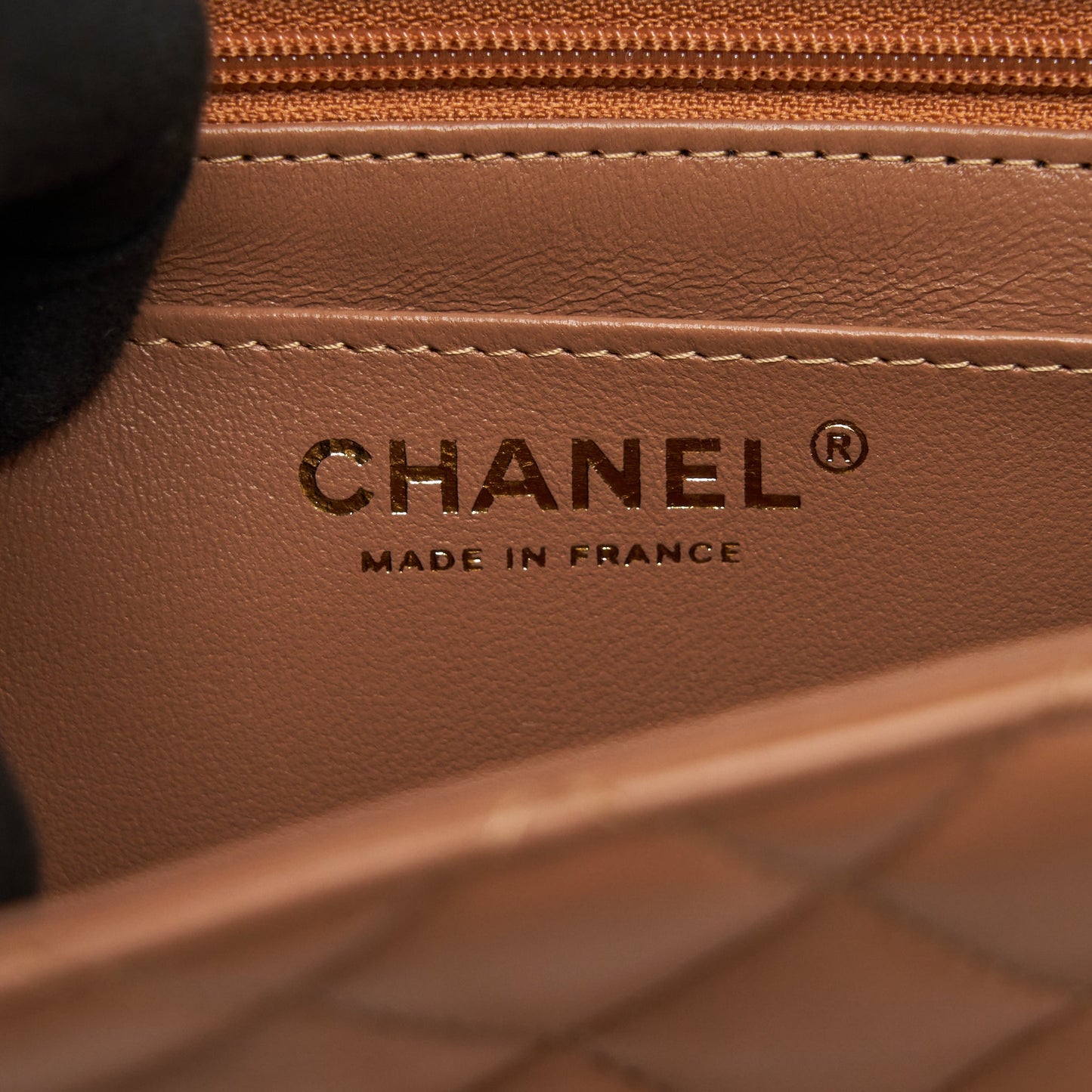 Chanel 22S Mini Square Flap Bag Lambskin Caramel L