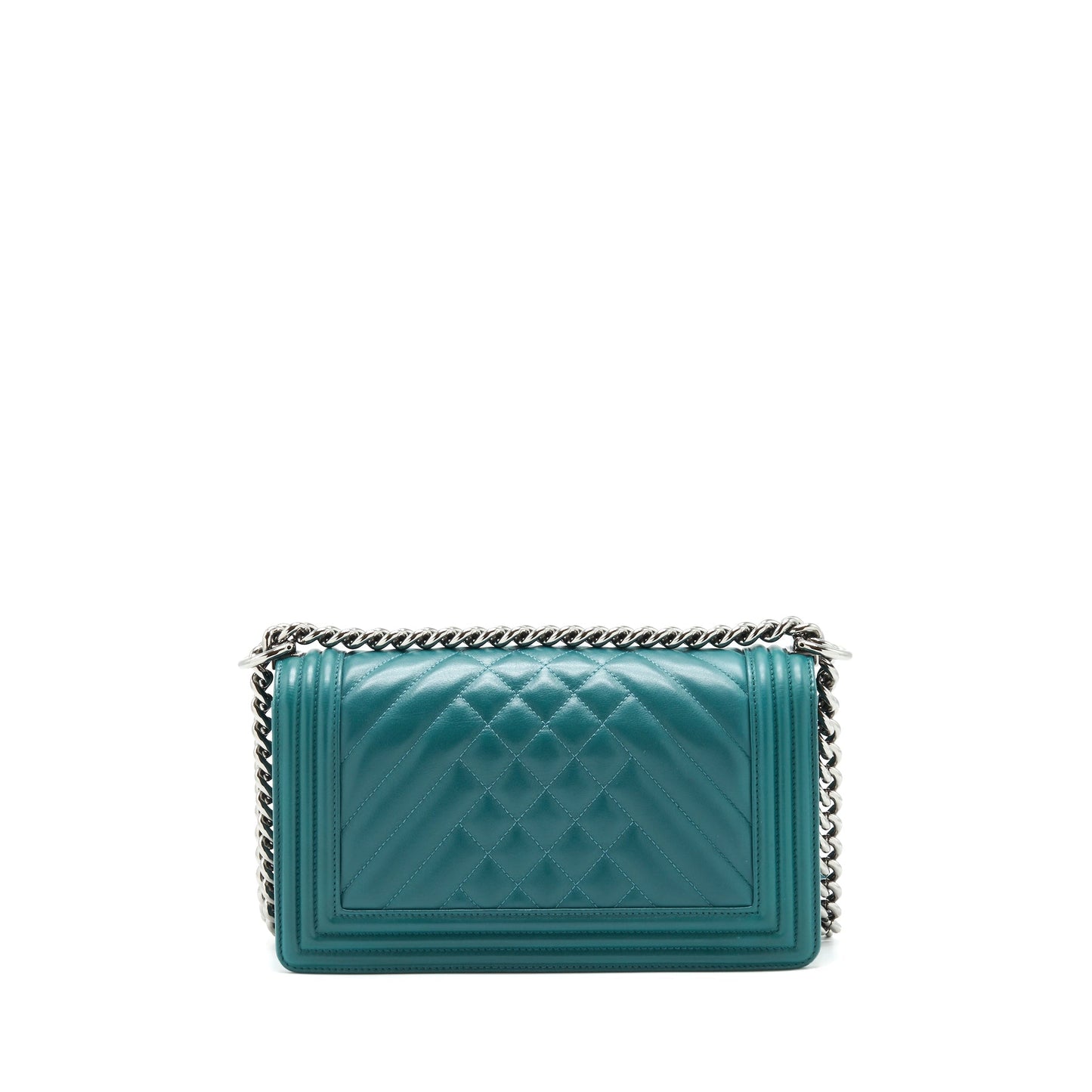 Chanel Medium Boy lambskin green