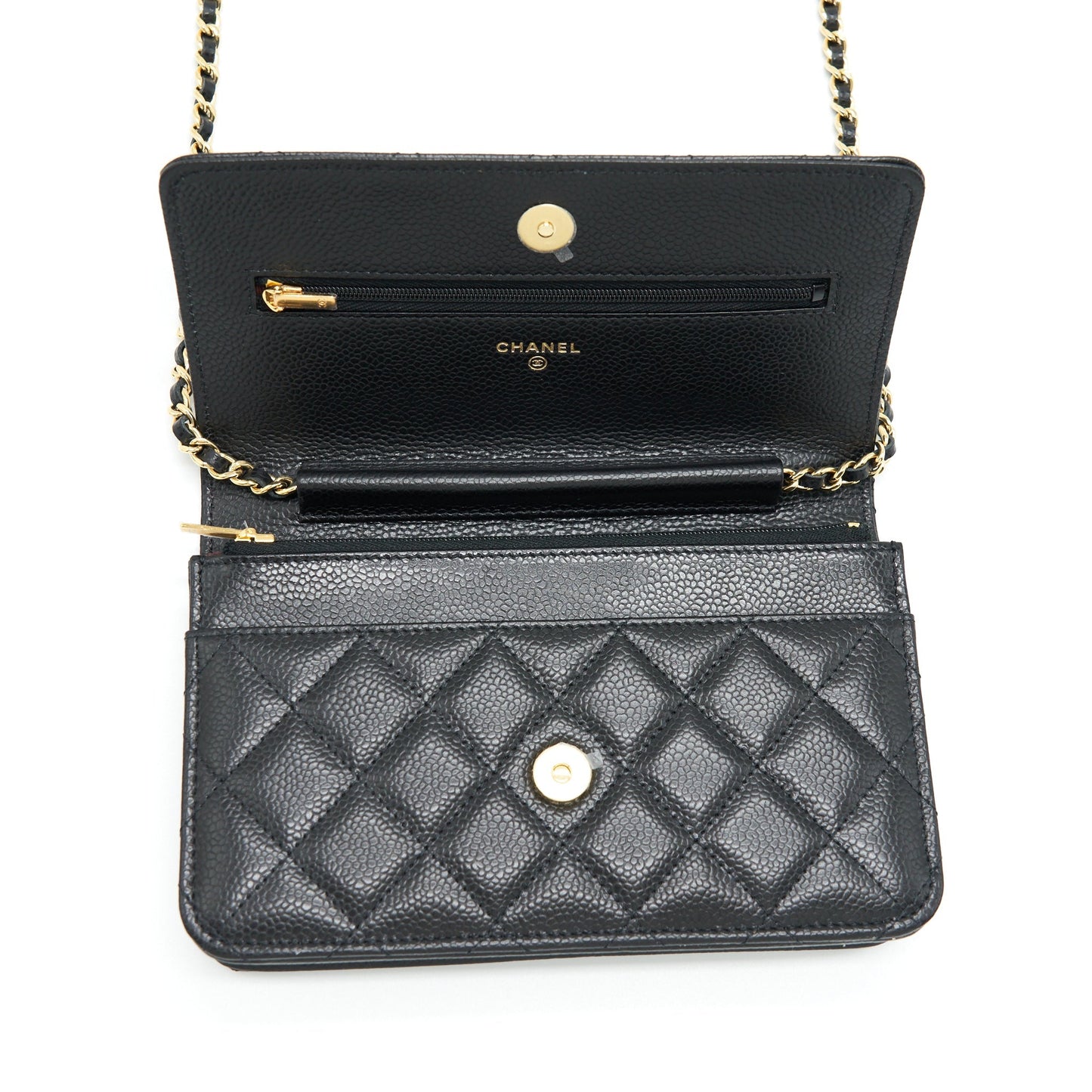 Chanel Classic Wallet On Chain Caviar Black L